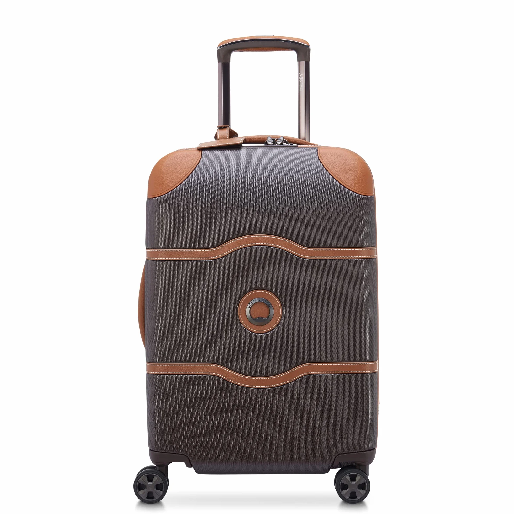 DELSEY PARIS Chatelet Air 2.0 Hardside Luggage with Spinner Wheels, Chocolate Brown, 2 Piece Set, (20/Backpack)