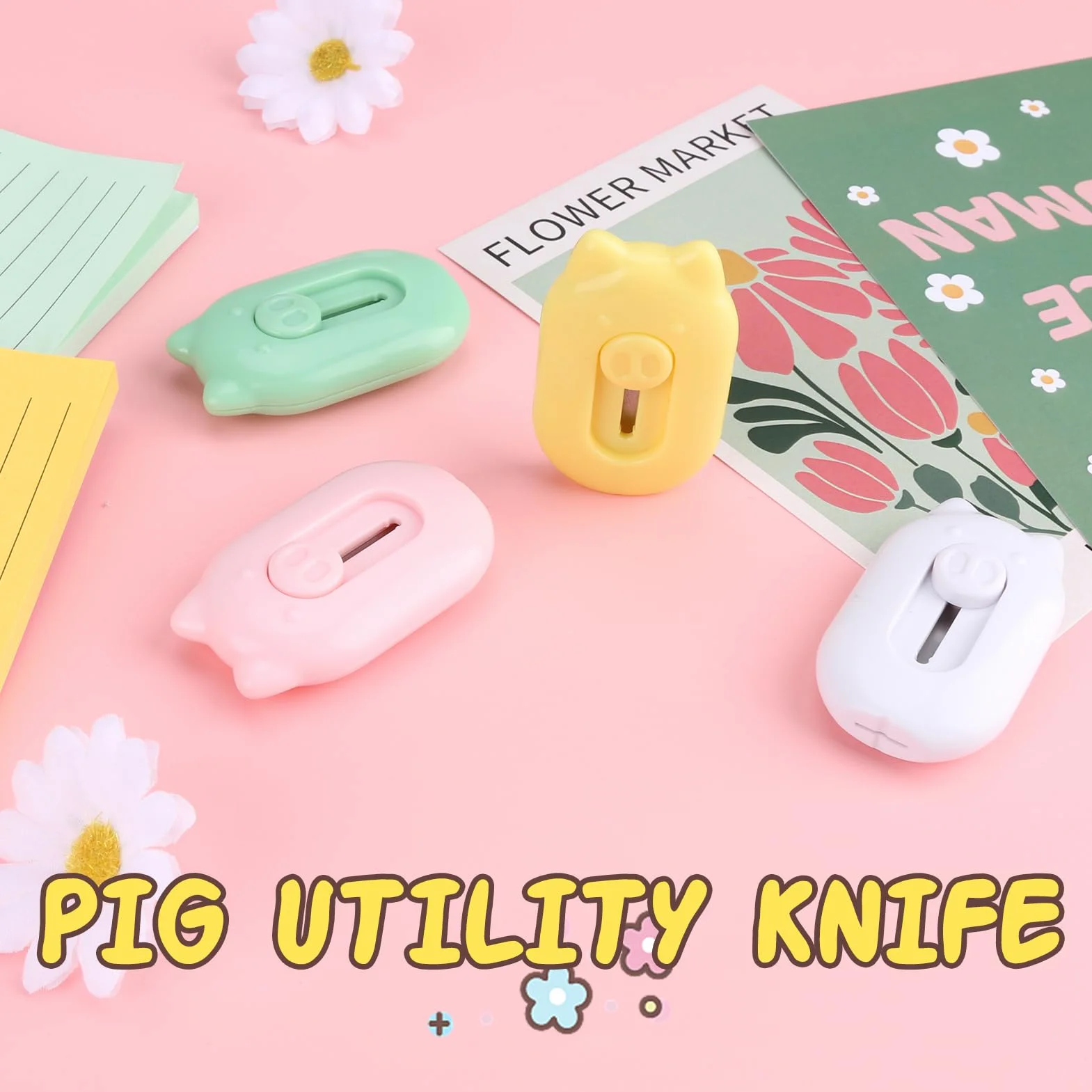 Mini nóż do cięcia kartonu, 4 szt., mały nóż artystyczny, przenośny, otwieracz do listów, nóż do majsterkowania, do kopert, cięcia papieru, pudełka, nóż uniwersalny