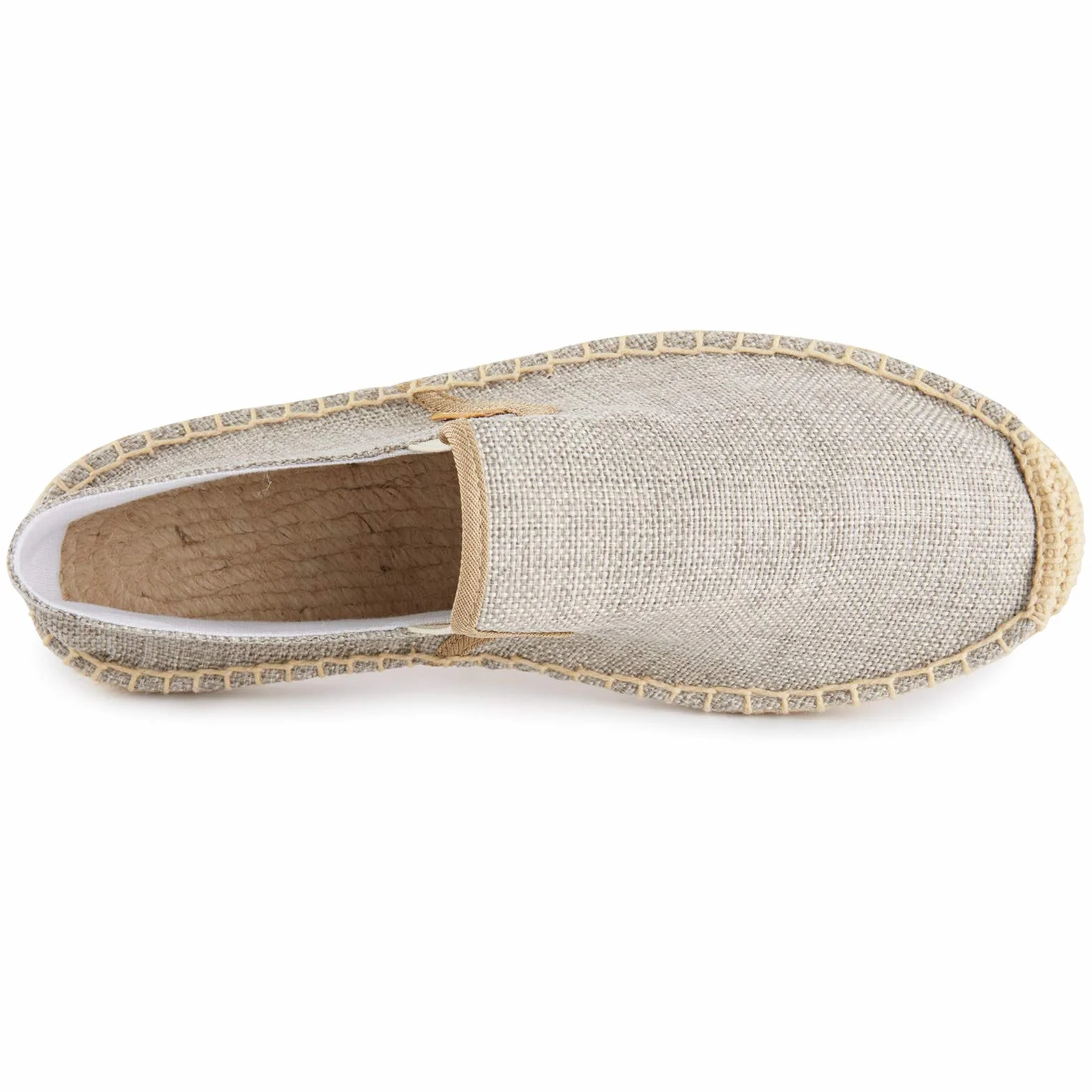 Alexis Leroy Jednolity kolor Slipper Espadryle Męski Flats Slip-On z płótna żaglowego Beżowy 43 EU