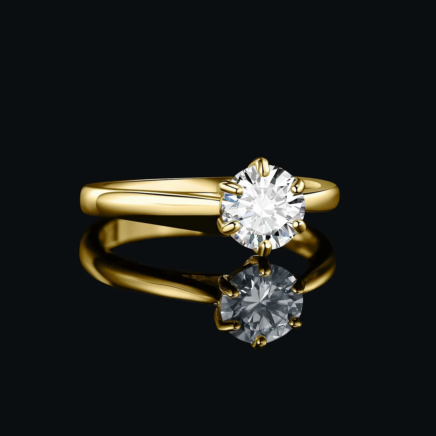 JewelryPalace 1ct 2ct 3ct okrągła cyrkonia pierścionek zaręczynowy damski pierścionek zaręczynowy srebro 925, obrączki różowe złoto