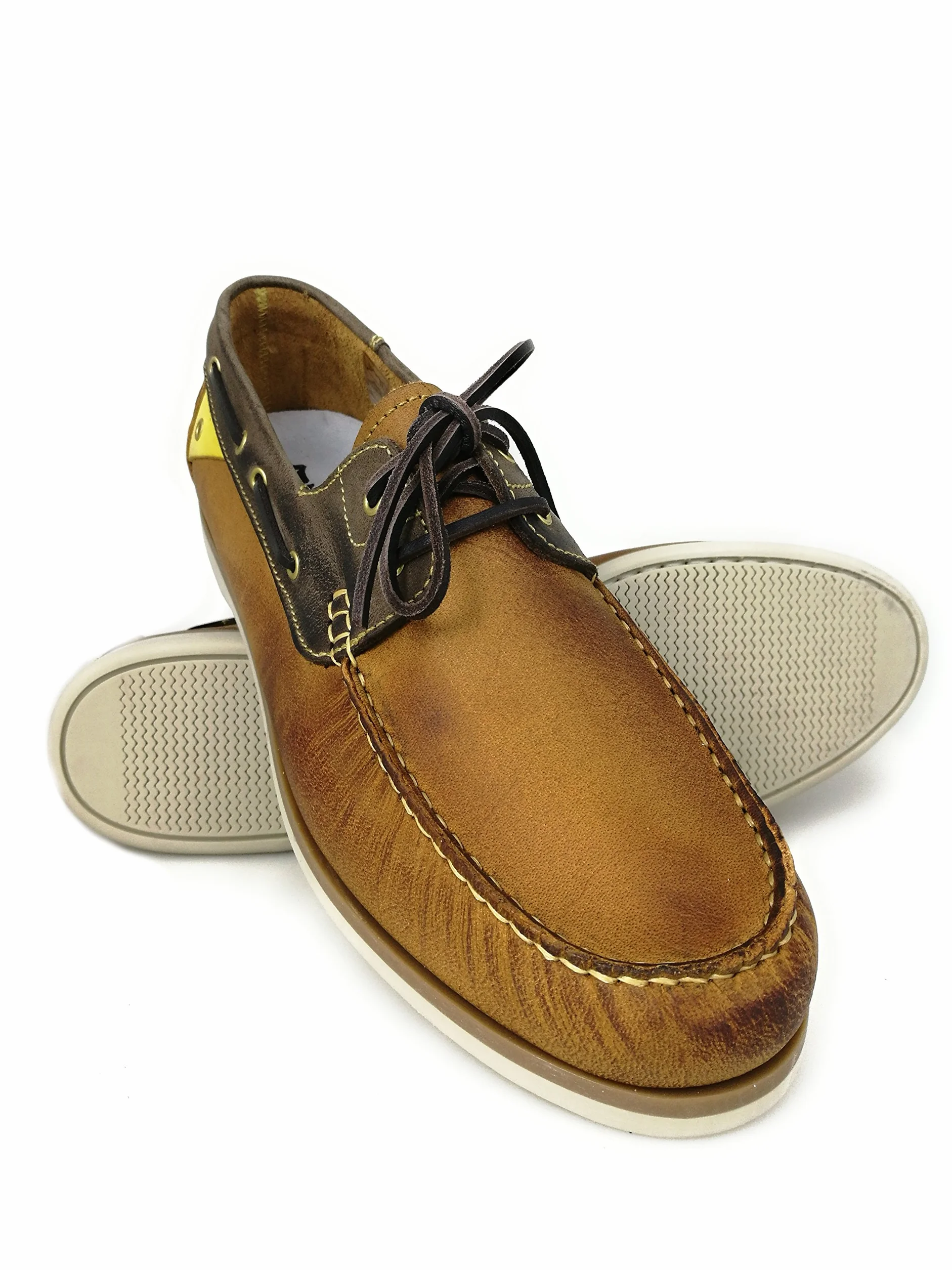 Zerimar Skórzane buty żeglarskie dla mężczyzn | Buty żeglarskie Męskie | Buty żeglarskie męskie | Mokasyny Man