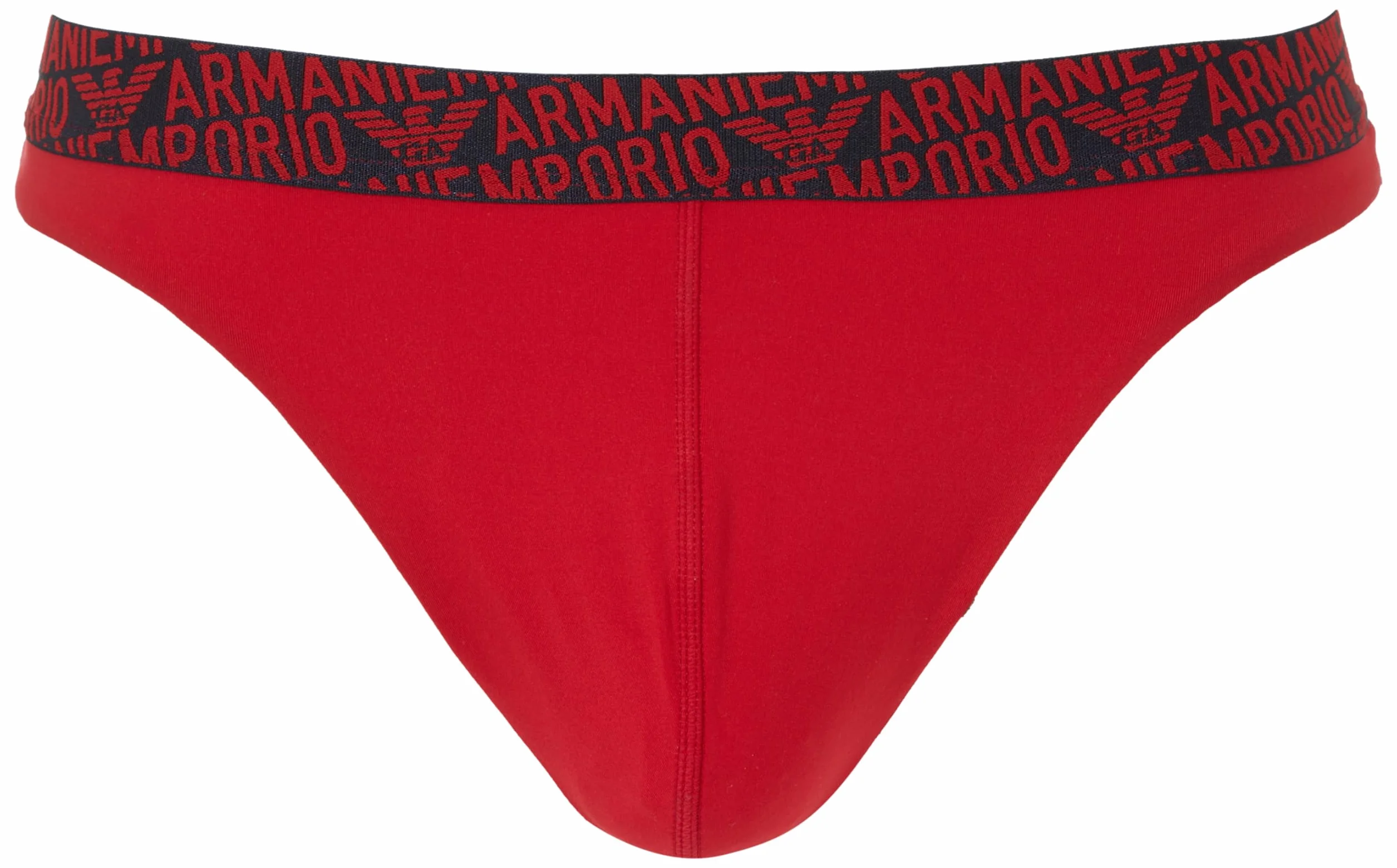 Emporio Armani The New Icon Essential Microfiber Thong, Czerwony Lakier, L
