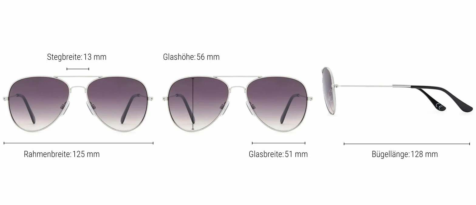 styleBREAKER Dziecięce okulary pilotki z metalową ramą ze stali nierdzewnej, lustrzane lub przyciemniane, okulary lotnicze, okulary przeciwsłoneczne 09020059