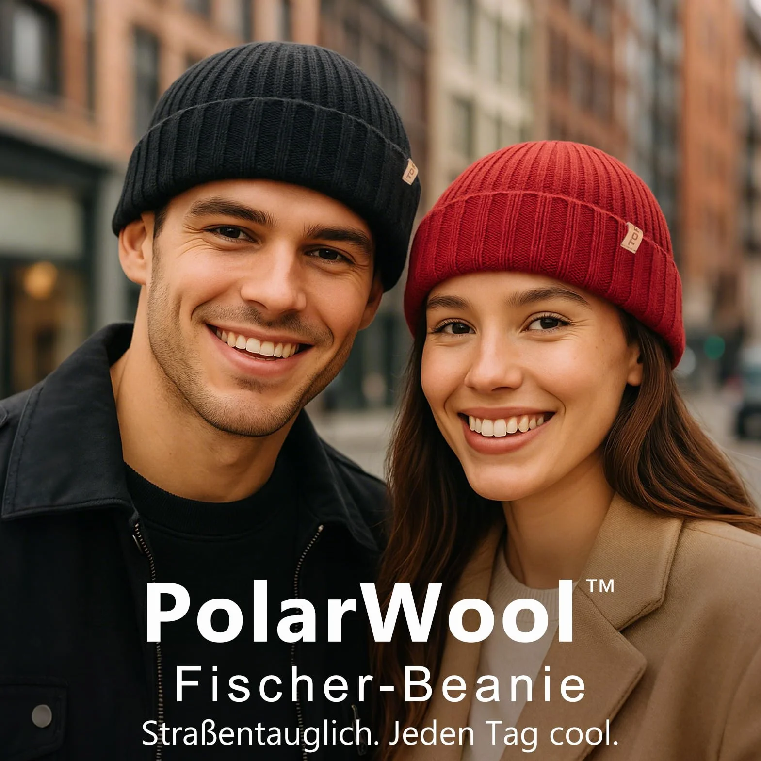 TOP-EX Czapka beanie typu dokerka, 100% wełny merino, dla mężczyzn, kobiet, czapka zimowa z dzianiny, XL/XXL