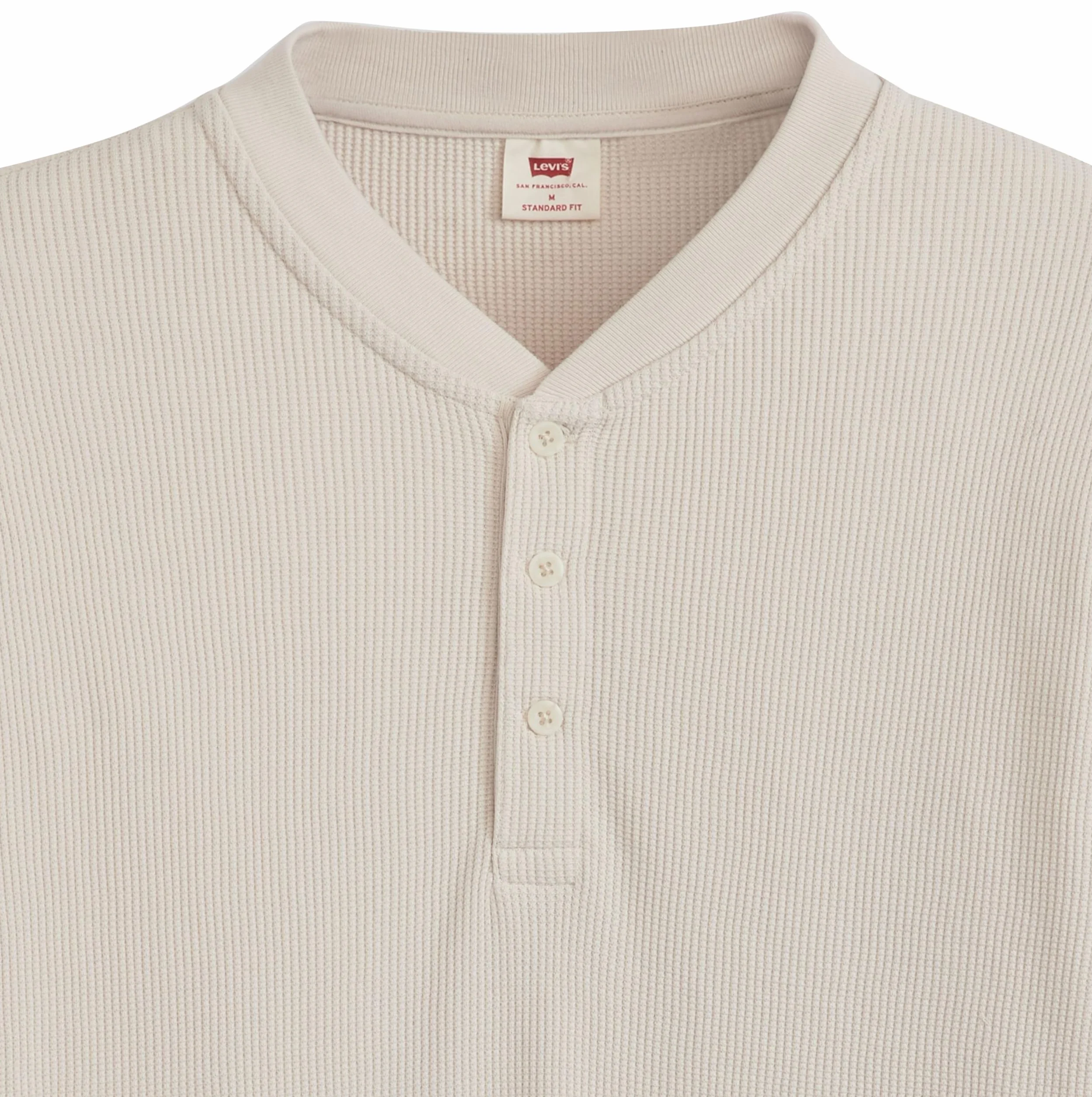 Levi's Mężczyźni Long-Sleeve Thermal 3-Button Henley Shirt, Rainy Day, XL