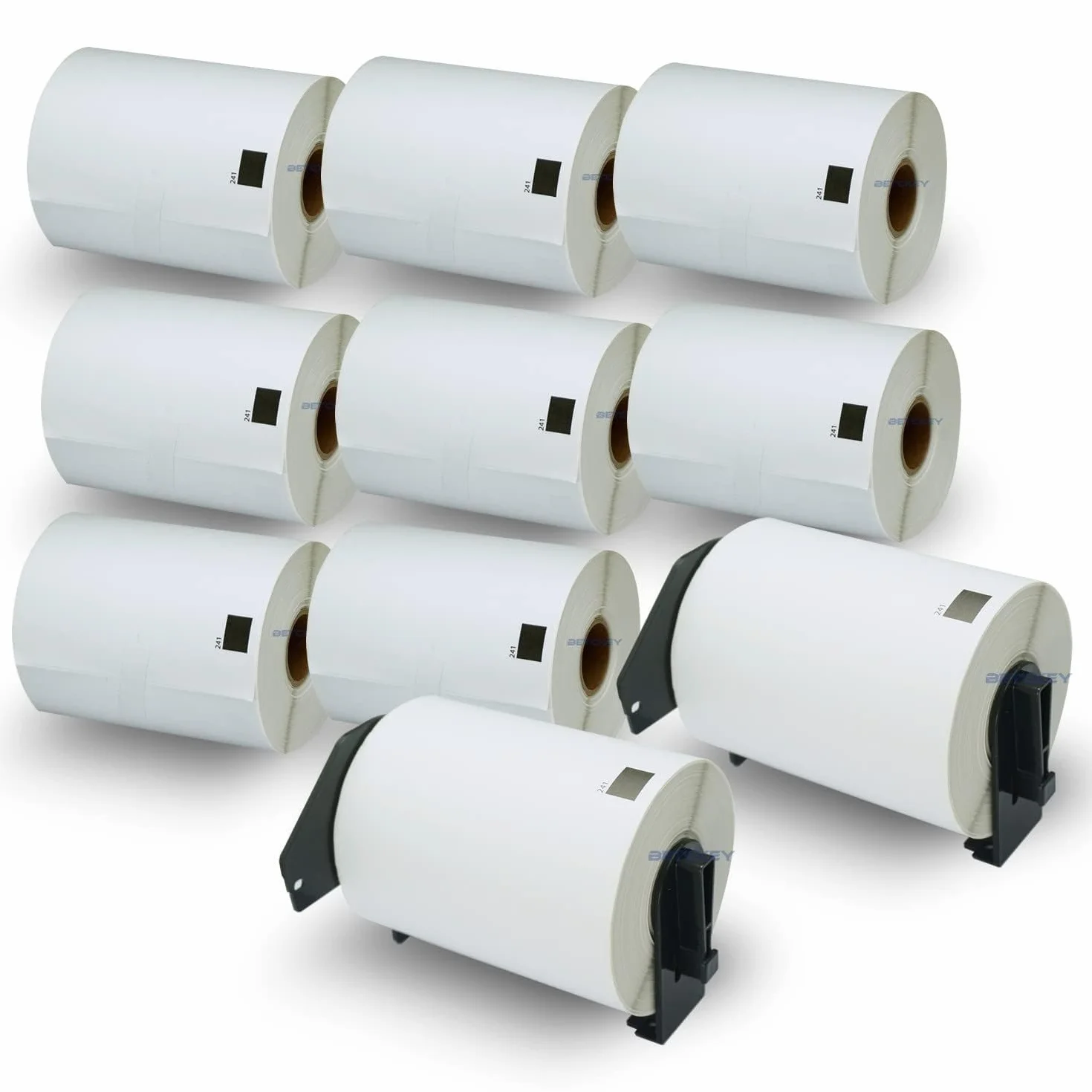 BETCKEY - 10 Rolek DK-11241 Etykiety Kompatybilne z Brother, 102mm x 152mmmm, 2000 Etykiety Samoprzylepne Używane do Drukarka etykiet Brother QL [2 Uchwyt Etykiet Wielokrotnego Użytku]
