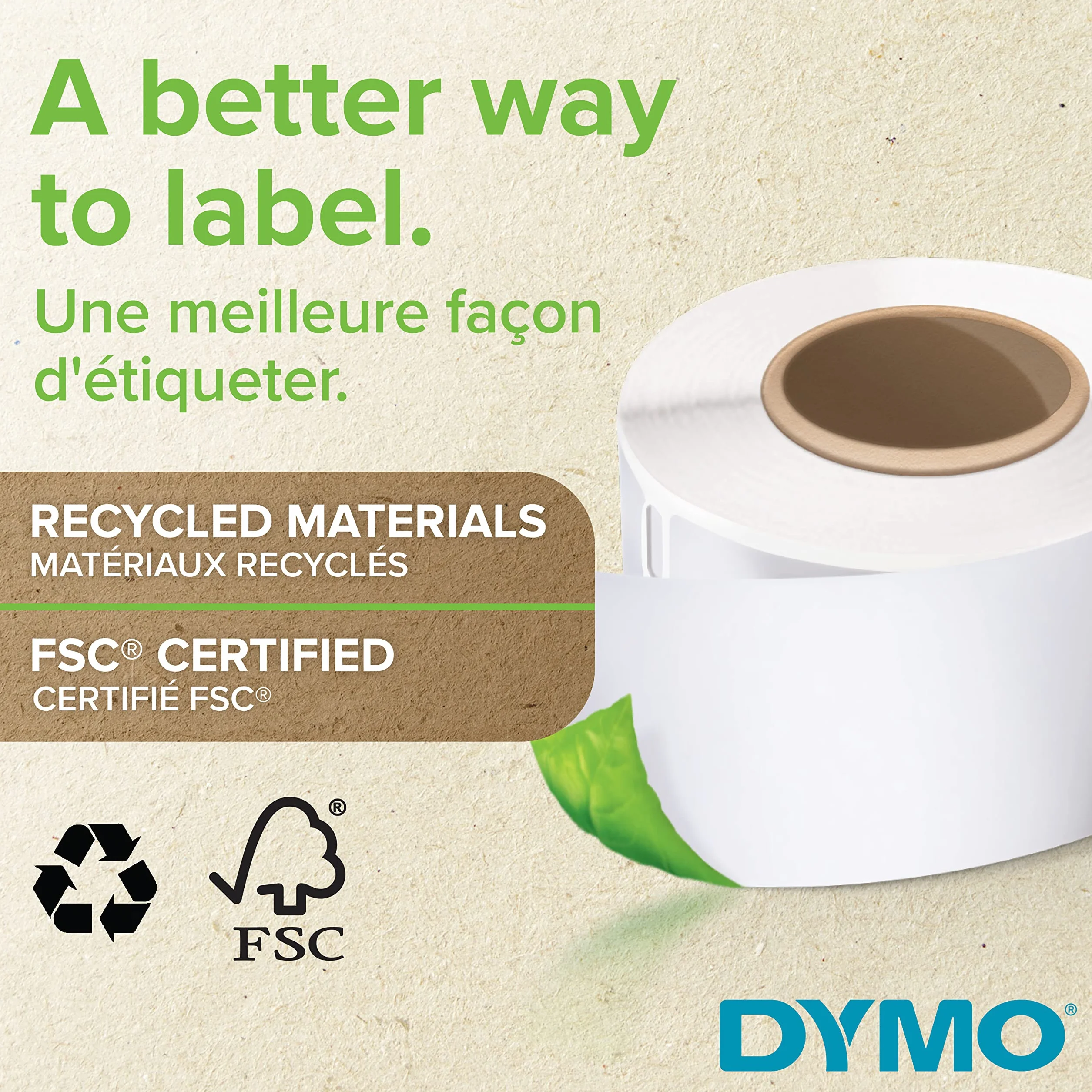 Oryginalne etykiety z adresem zwrotnym DYMO LabelWriter | 25 mm x 54 mm | Samoprzylepne | 6 rolek po 500 etykiet Easy-Peel (3000 sztuk) | do drukarek etykiet LabelWriter | Wyprodukowano w Europie