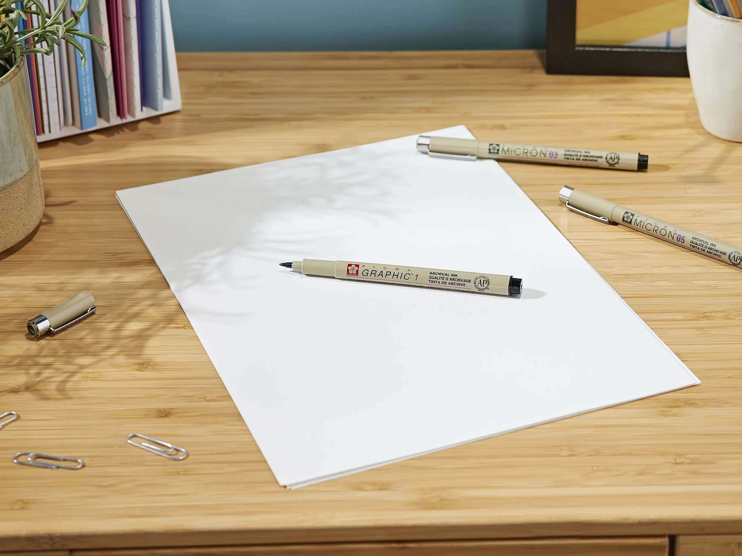 SAKURA Pigma Micron zestaw 3 blistrów, rozmiar 03, 05 i Graphic 1, BLXSDK3CS, czarny, 3 długopisy
