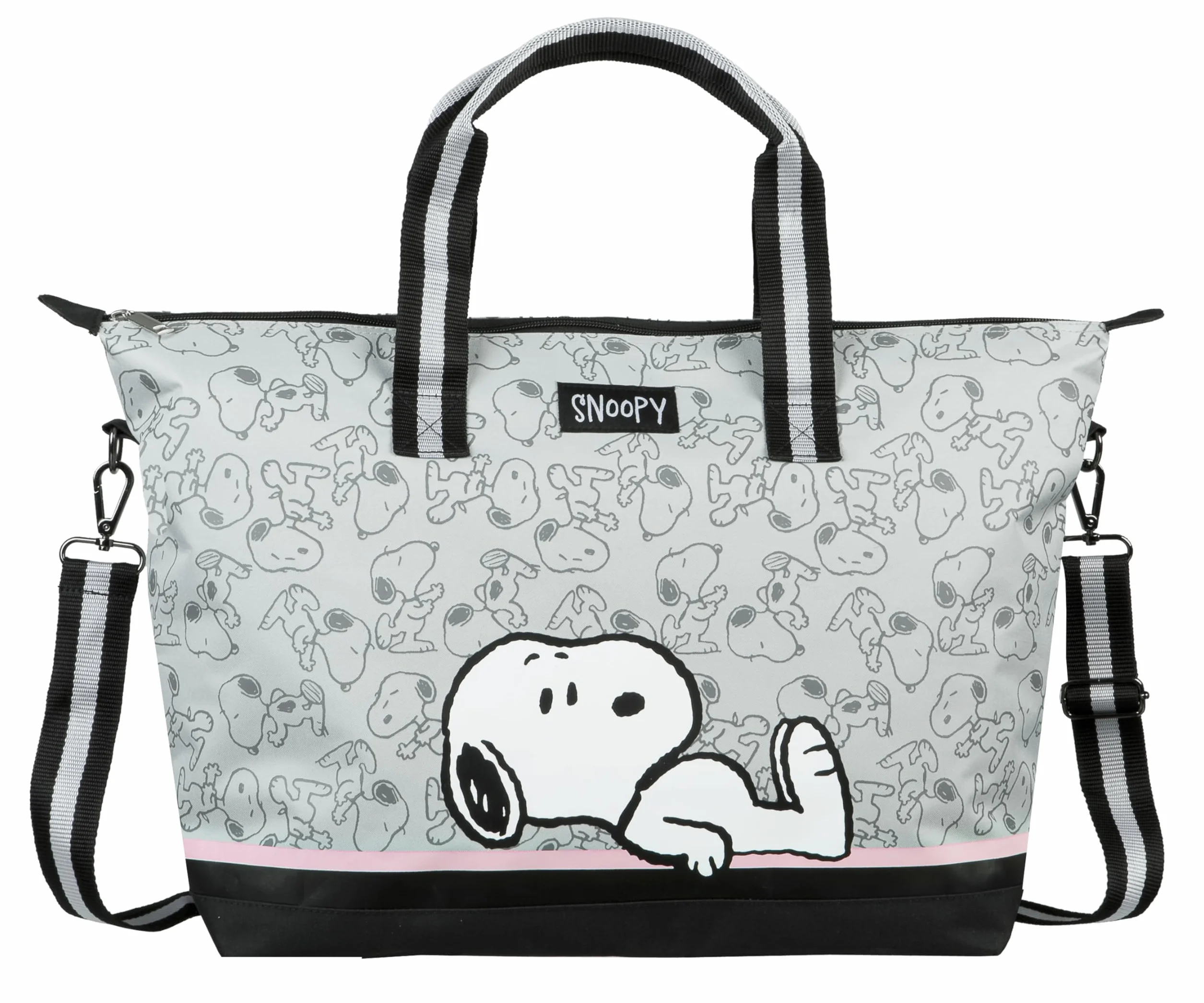 Undercover - Snoopy Weekender – torba do noszenia z motywem – przestronna komora główna z małą kieszenią na zamek błyskawiczny – 2 uchwyty do noszenia i pasek na ramię