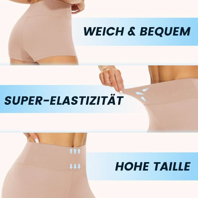 TNNZEET Spodenki dla motocyklistów damskie - 20,3 cm/12,7 cm/7,6 cm wysoka talia kontrola brzucha trening siłownia spandex łup joga siatkówka szorty