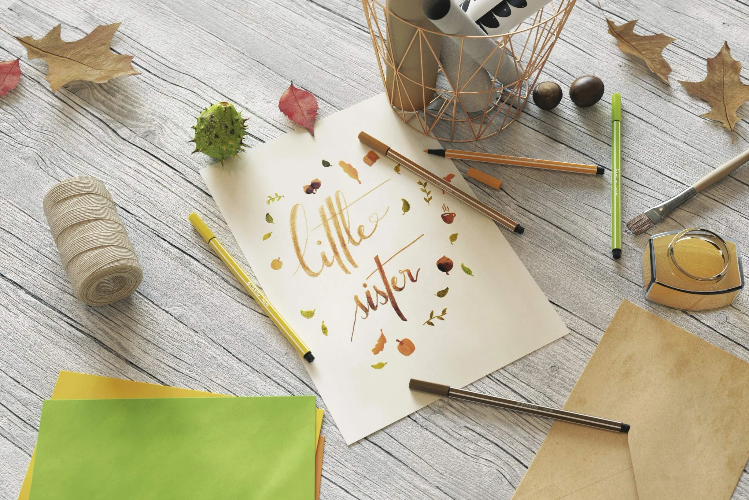 STABILO Pen 68 NatureCOLORS Premium z końcówką z włókna, 10 sztuk, różne kolory natury