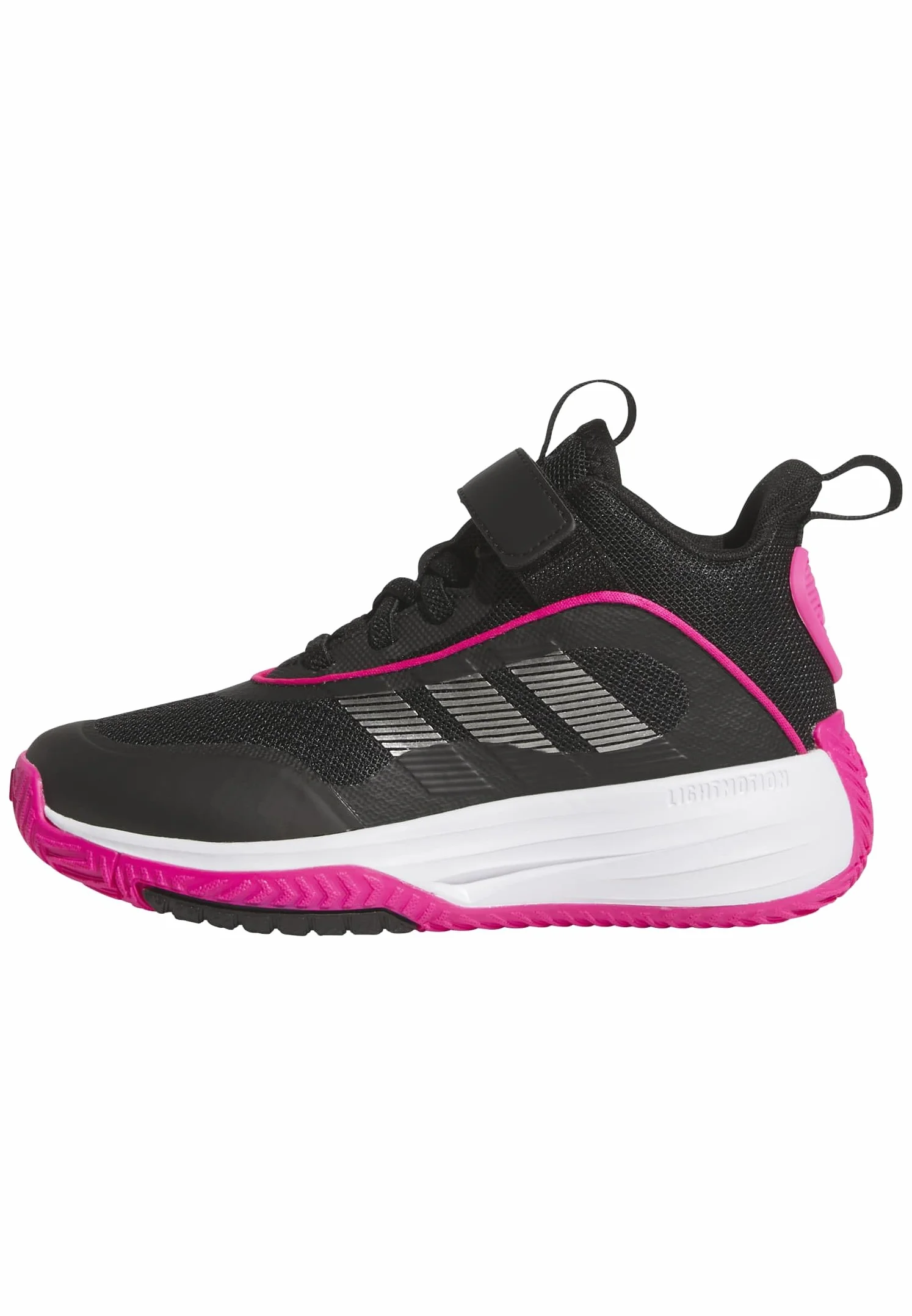 adidas Uniseks - dzieci Ownthegame 3.0 Shoes, Core Black/Iron Met./Shock Pink, 33 EU