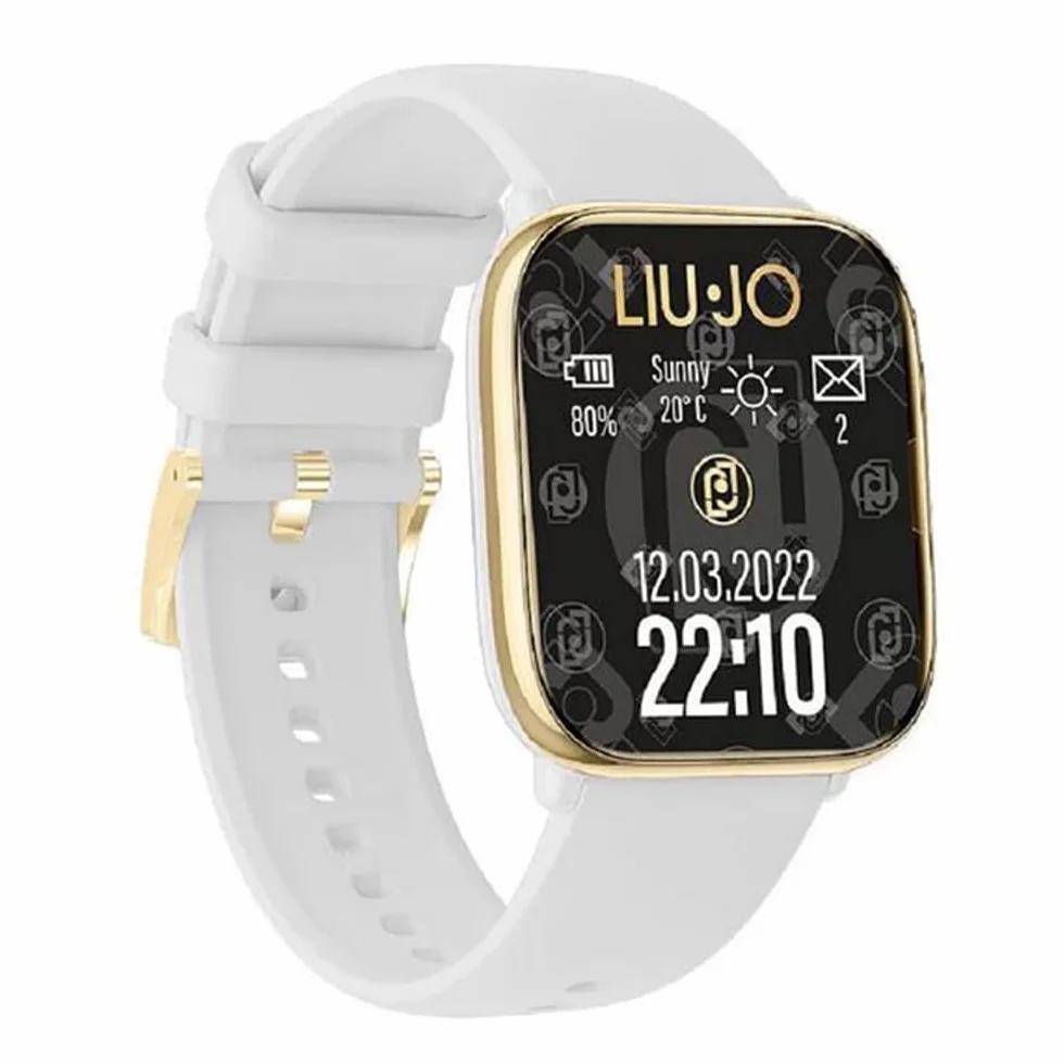 LiuJo Voice SWLJ053 damski smartwatch z aluminium i stali nierdzewnej w kolorze złotym, wodoszczelność: IP68, wymiary koperty: 42 mm x 37 mm x 13 mm