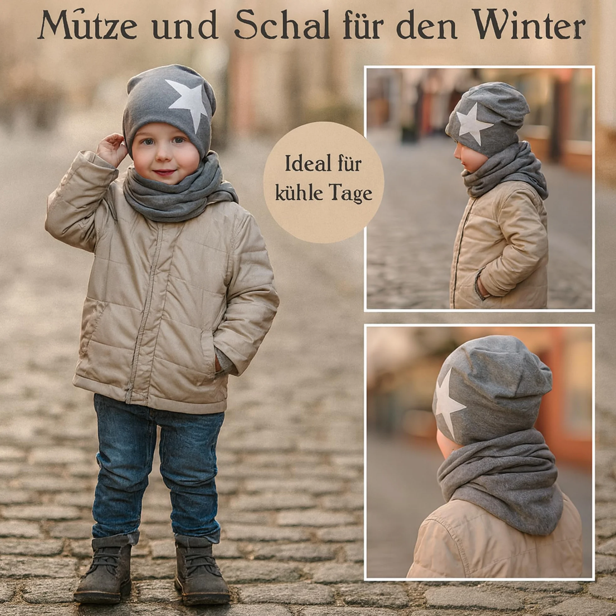 Komplet 2 czapek i szalików dla kobiet, dzieci i niemowląt, w wielu kolorach, wykonany z bawełny, unisex slouch