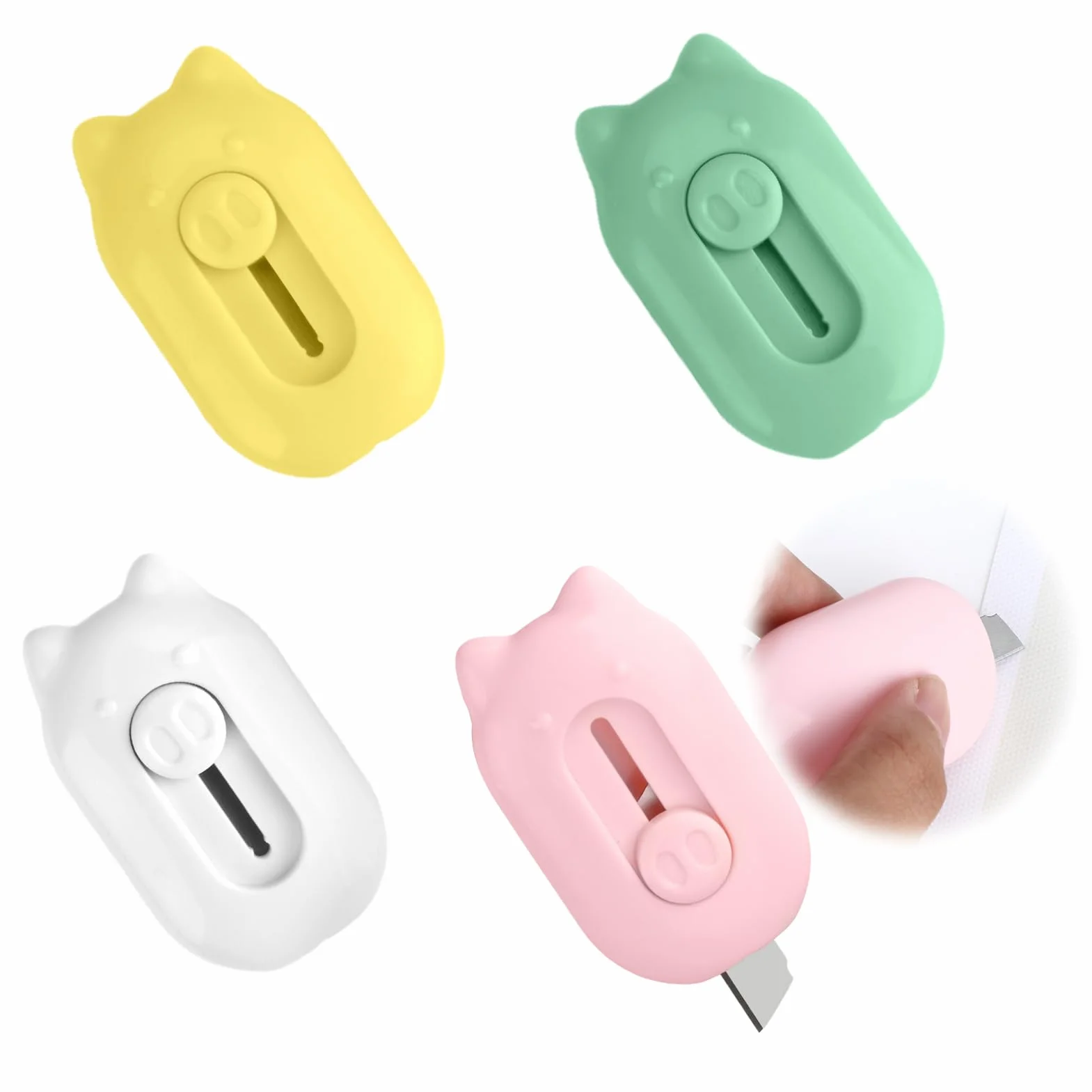 Mini nóż do cięcia kartonu, 4 szt., mały nóż artystyczny, przenośny, otwieracz do listów, nóż do majsterkowania, do kopert, cięcia papieru, pudełka, nóż uniwersalny