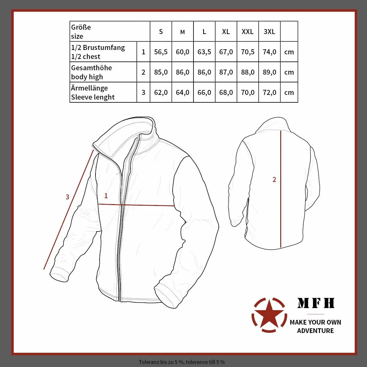 MFH BW długa kurtka bojowa – Flecktarn