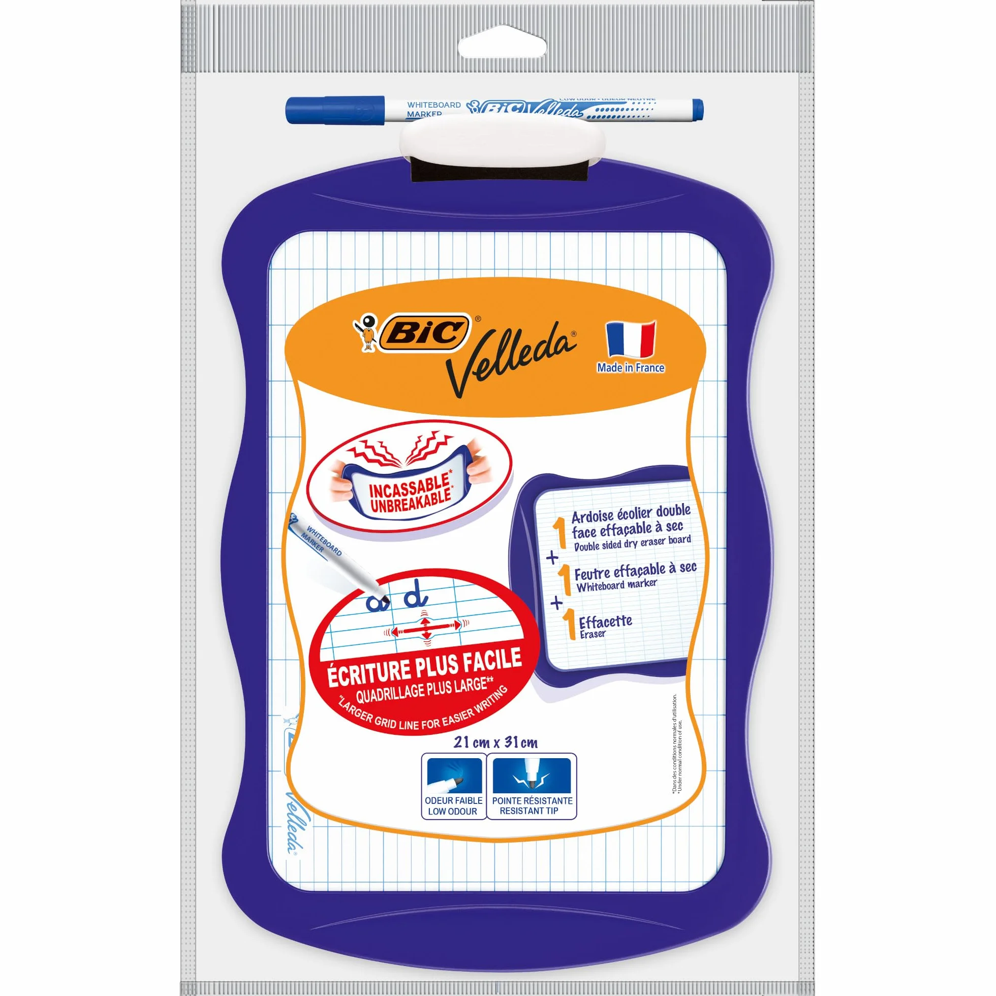 BIC Kids Velleda tablica+marker+wymazywacz Pouch 1+1+1szt