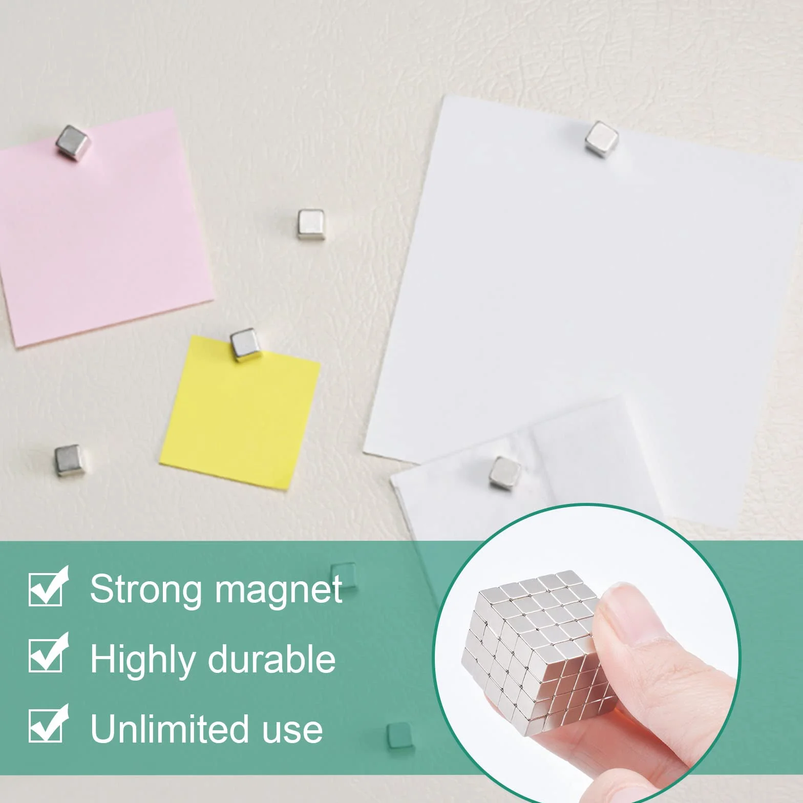 Min Ci 110 sztuk bardzo mocnych magnesów neodymowych, małe magnesy 4.5 x 4.5 x 4.5 mm, do tablic magnetycznych, lodówki, tablic suchościeralnych, zdjęć