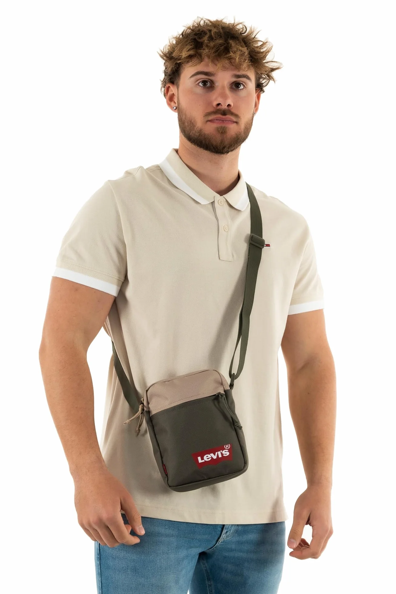 Levi's Mini Crossbody Solid (Red Batwing), dla mężczyzn, jeden rozmiar, Zielona wojskowa, Taille unique