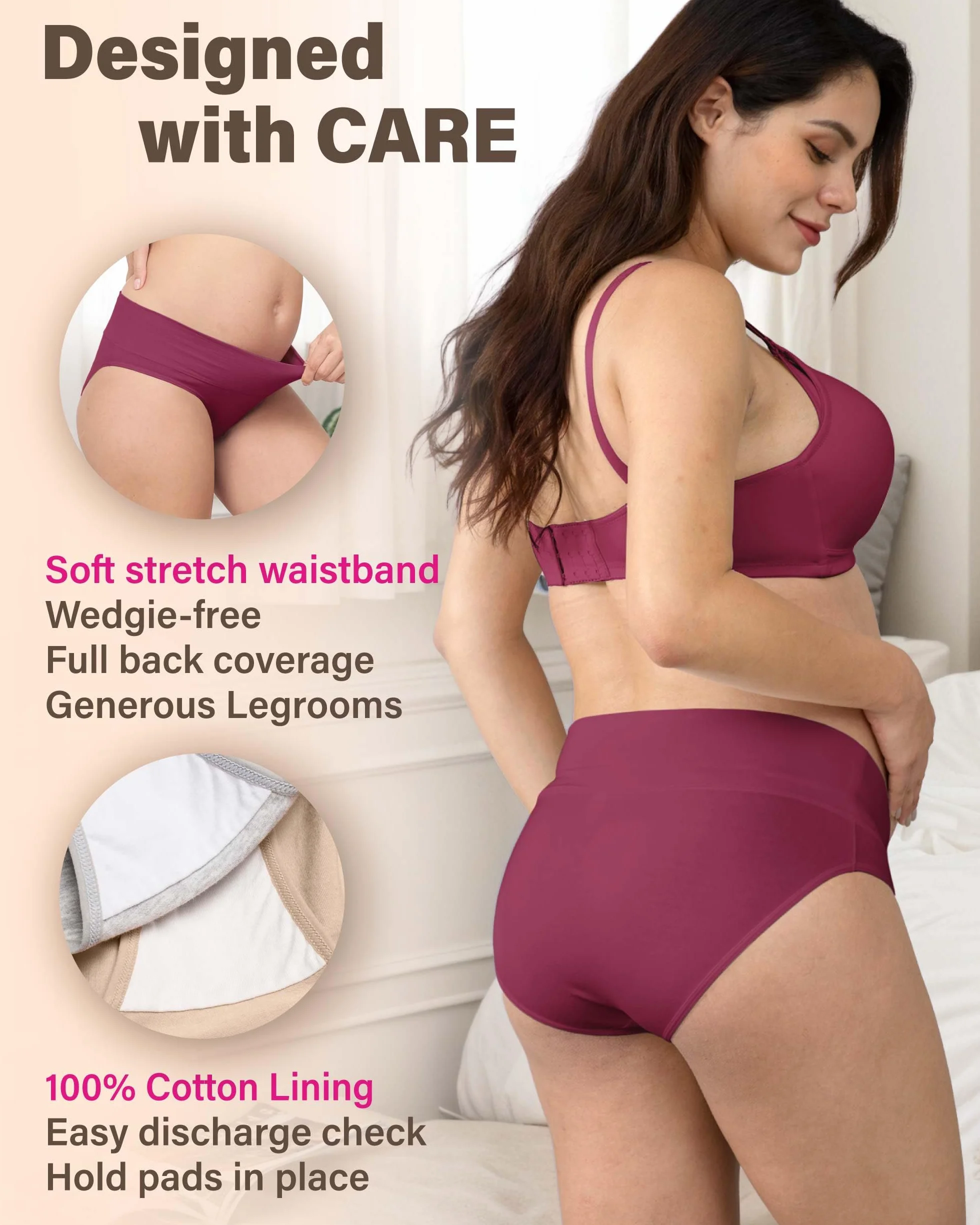 Intimate Portal Foldable Bielizna Ciążowa Damska Pod Brzuch Bawełniane Majtki Ciążowe