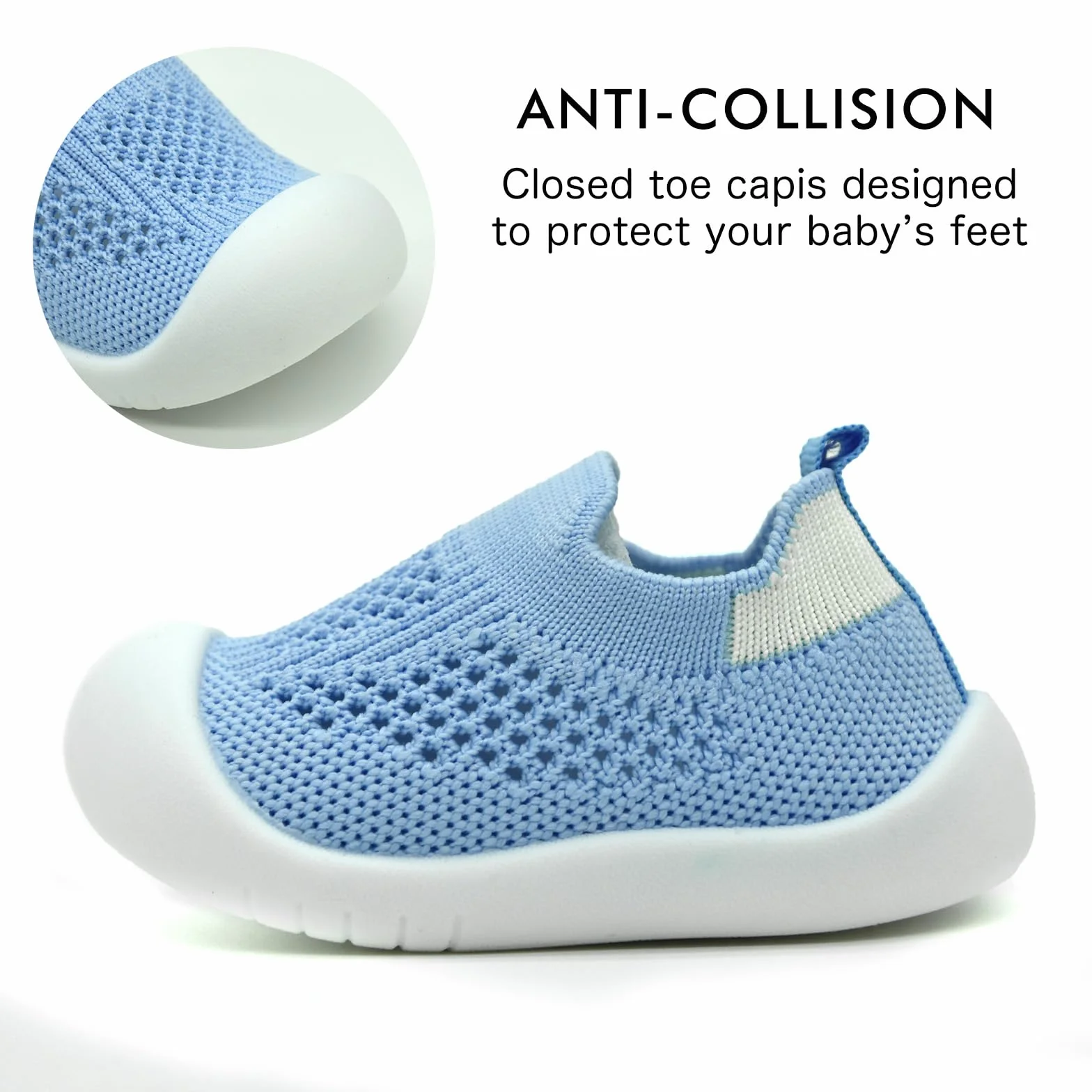 Buty do raczkowania z antypoślizgową podeszwą ABS – oddychające buty dziecięce, unisex, miękka podeszwa do użytku wewnątrz i na zewnątrz, na wszystkie pory roku