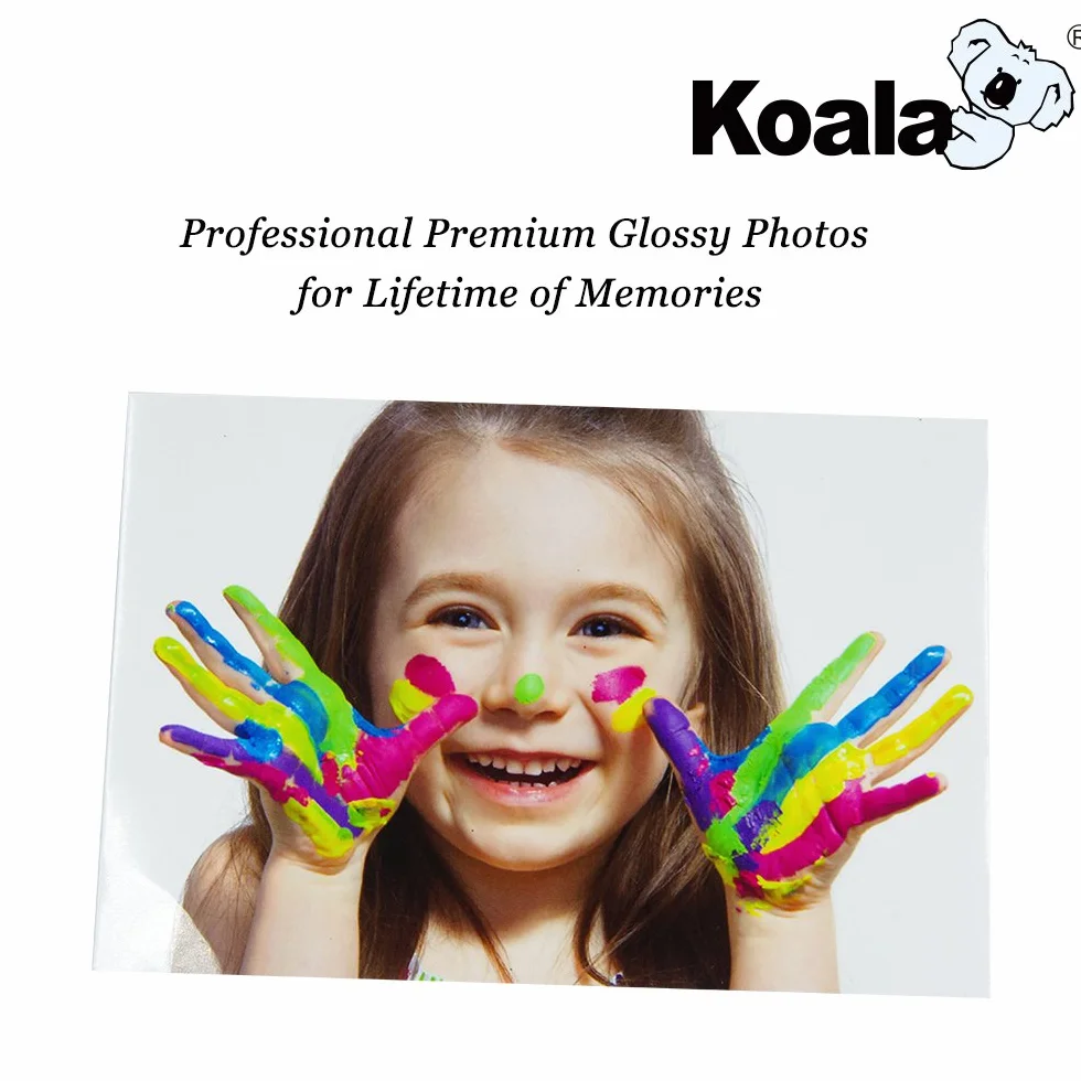 KOALA Papier fotograficzny o wysokim połysku, 10 x 15 cm 250 g/m², 100 arkuszy, z wysokiej jakości zaawansowaną powłoką z żywicy do drukarek atramentowych Canon Hp Epson