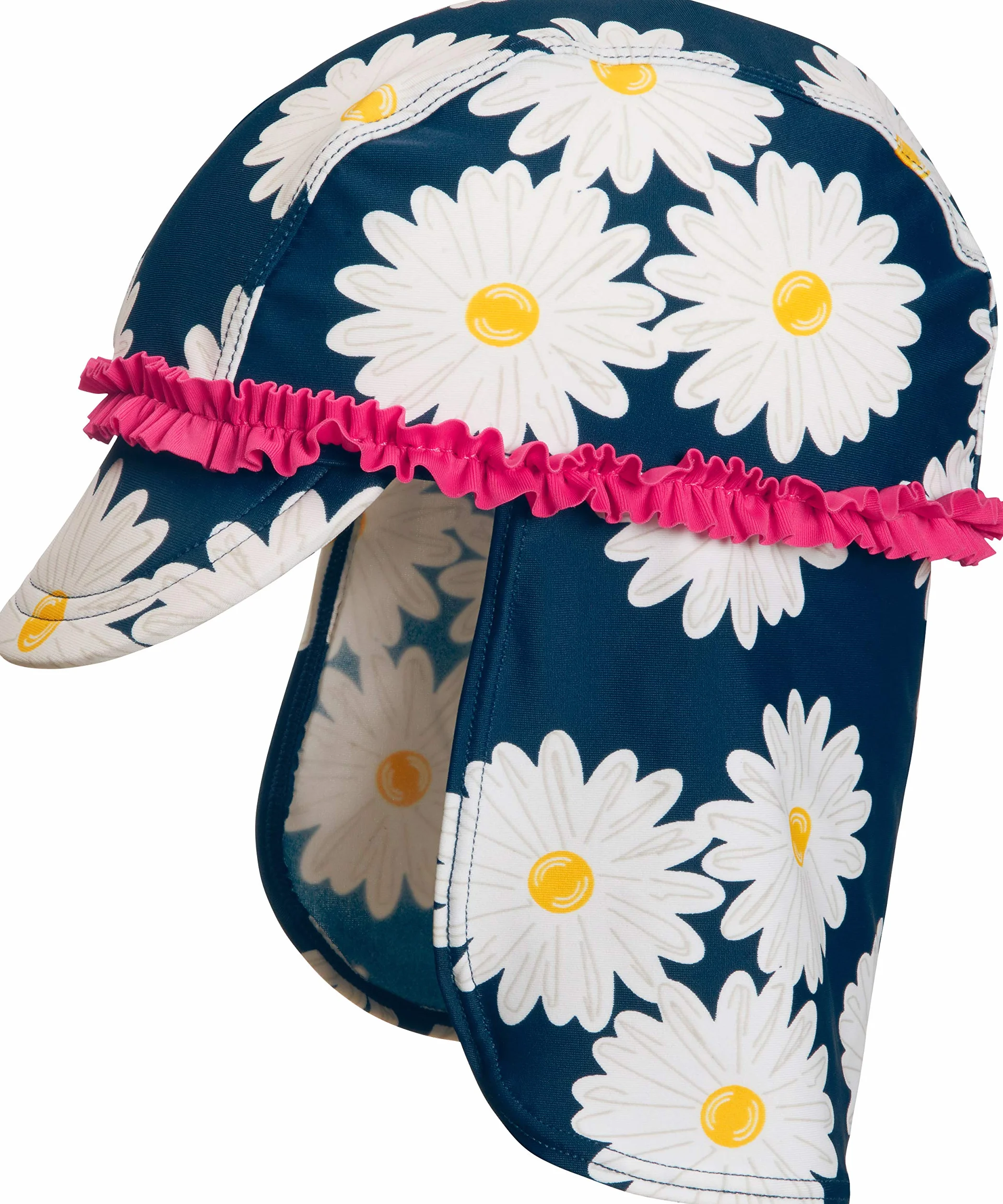 Playshoes Dziewczęca czapka z margerytem, ochrona, 11 - Marine, M