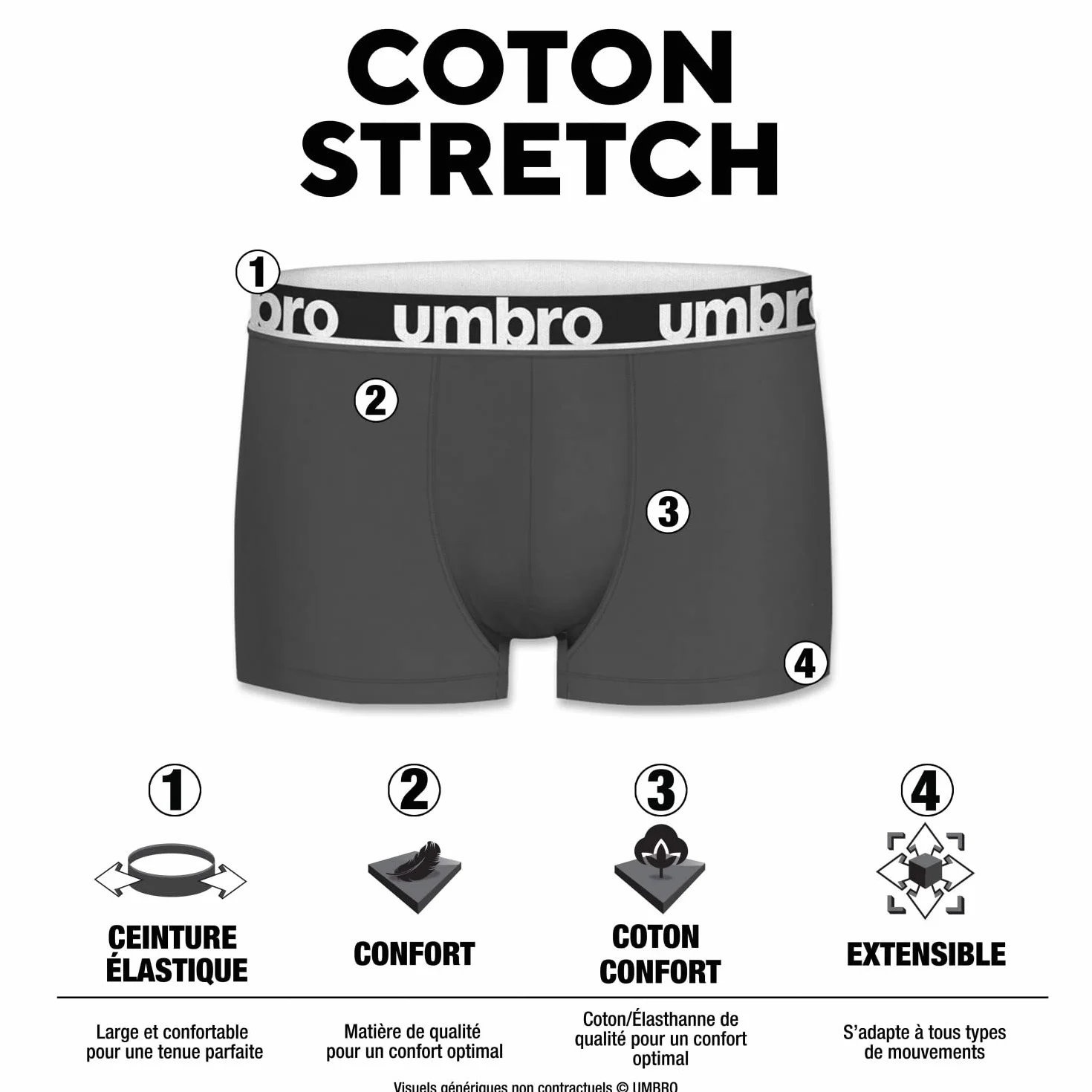 Umbro Bokserki (szorty) Mężczyźni Umbro Boxer Umb/1/Bcx4/As (4 w zestawie)