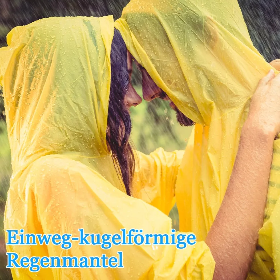 6 sztuk jednorazowych ponczo przeciwdeszczowych, przenośne, kolorowe, awaryjne, peleryna przeciwdeszczowa, ponczo przeciwdeszczowe, kula z haczykiem na klucze, do wędrówek, podróży, aktywności