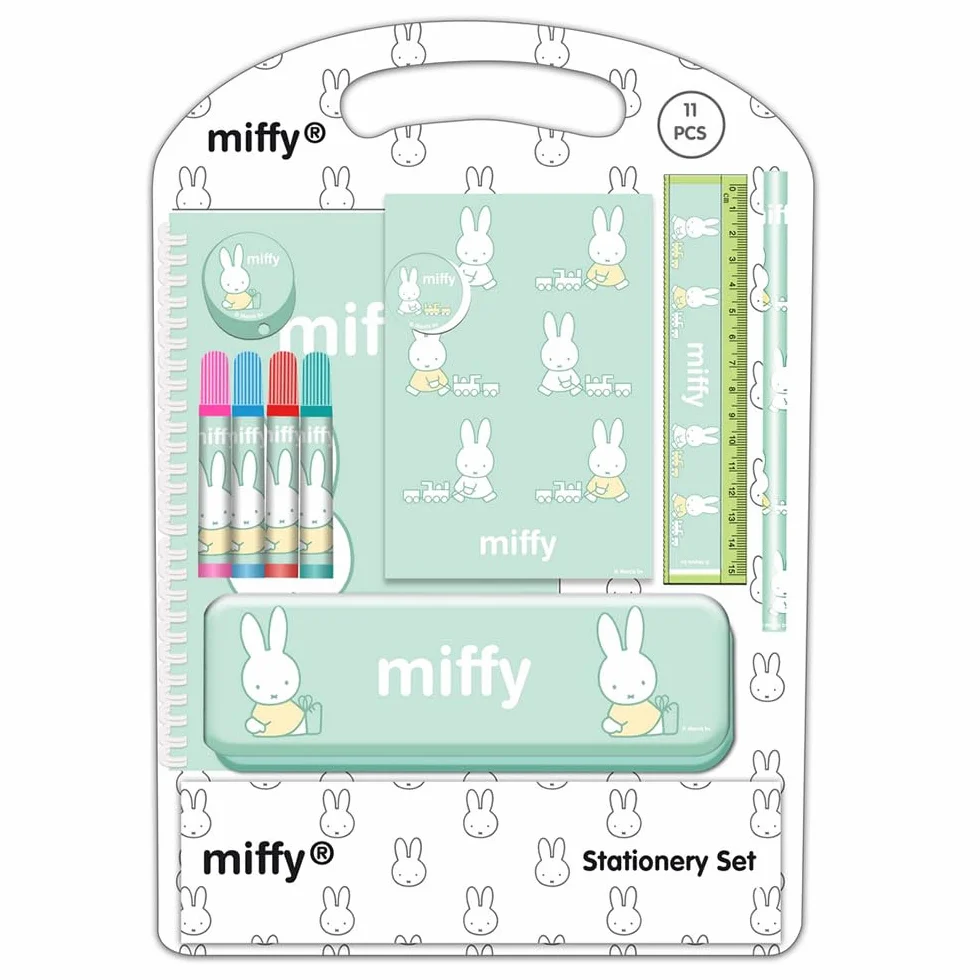 MIFFY BUDDY zestaw do pisania, piórnik na prezent, metalowy piórnik, piórnik dla dzieci, wygodny i wszechstronny, jakość i trwałość, 27 x 3 x 37,5 cm, pastelowy beż, M, casual