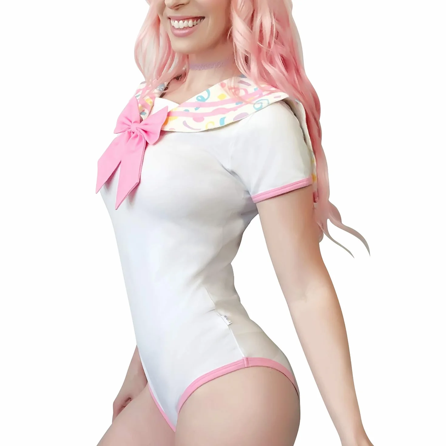 LittleForBig Bawełniany Romper Onesie Piżama Bodysuit - Klasyczny japoński komplet spódniczki Onesie dla dziewczynek w wieku szkolnym Kolor M
