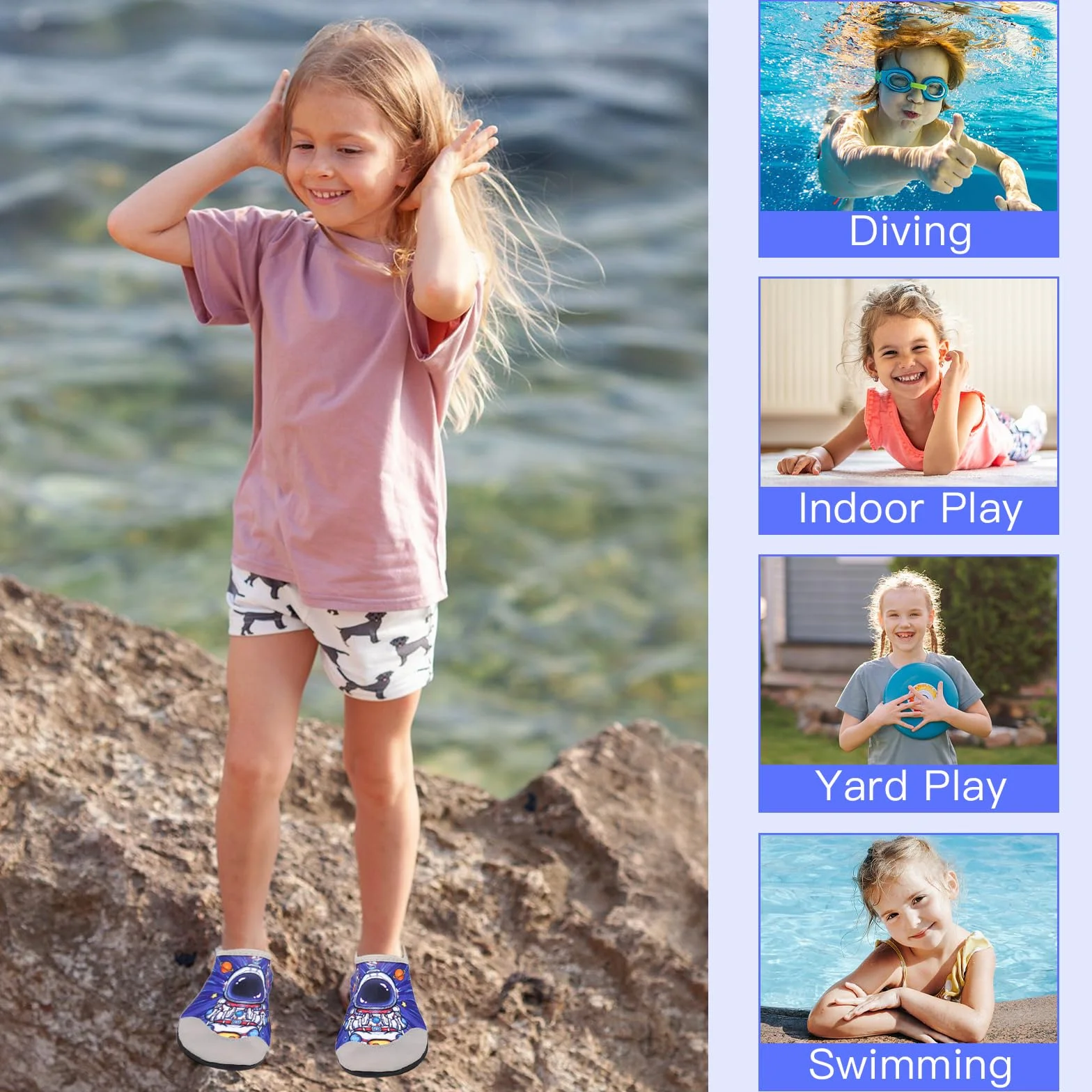Buty plażowe, dziecięce, buty do pływania dla dzieci, 24-33 EU, buty do wody, dla chłopców i dziewczynek, oddychające, szybkoschnące, do chodzenia boso, dla dzieci, na plażę, basen, buty do surfowania
