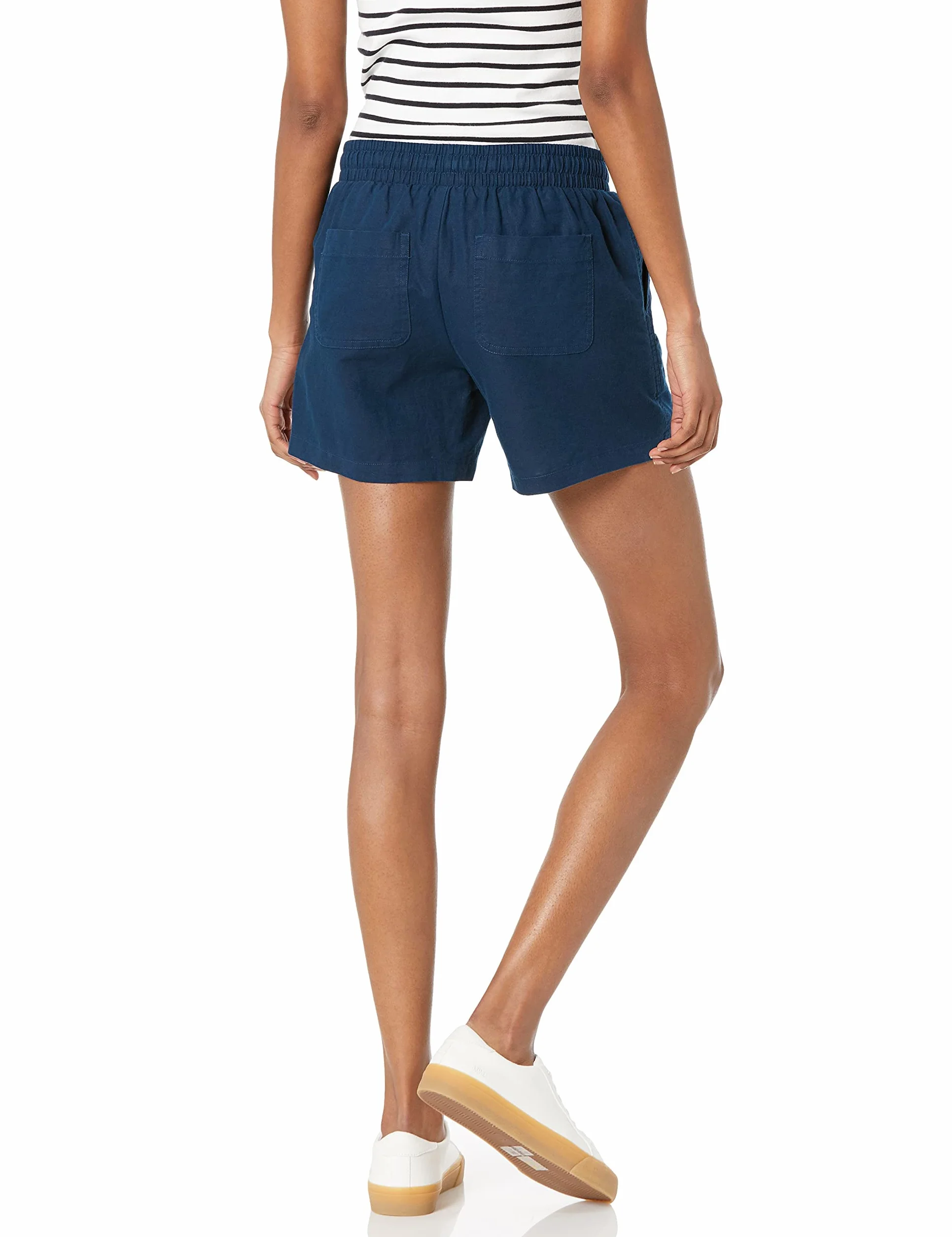 Amazon Essentials 5 Inch Inseam Drawstring Linen Blend Short - Shorty Kobiety