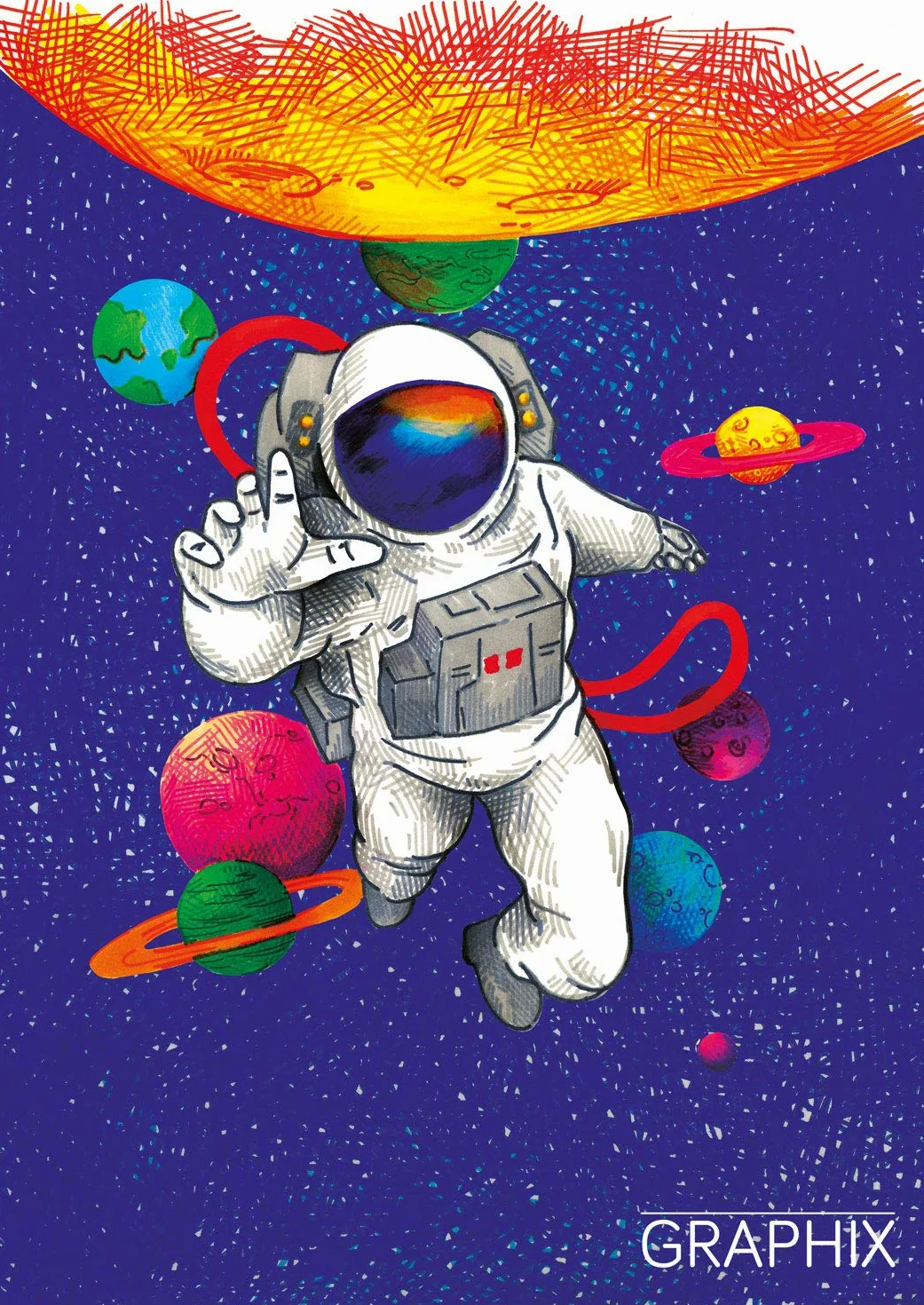 Marabu Graphix Marker Permanentny, Czarny, 2 mm