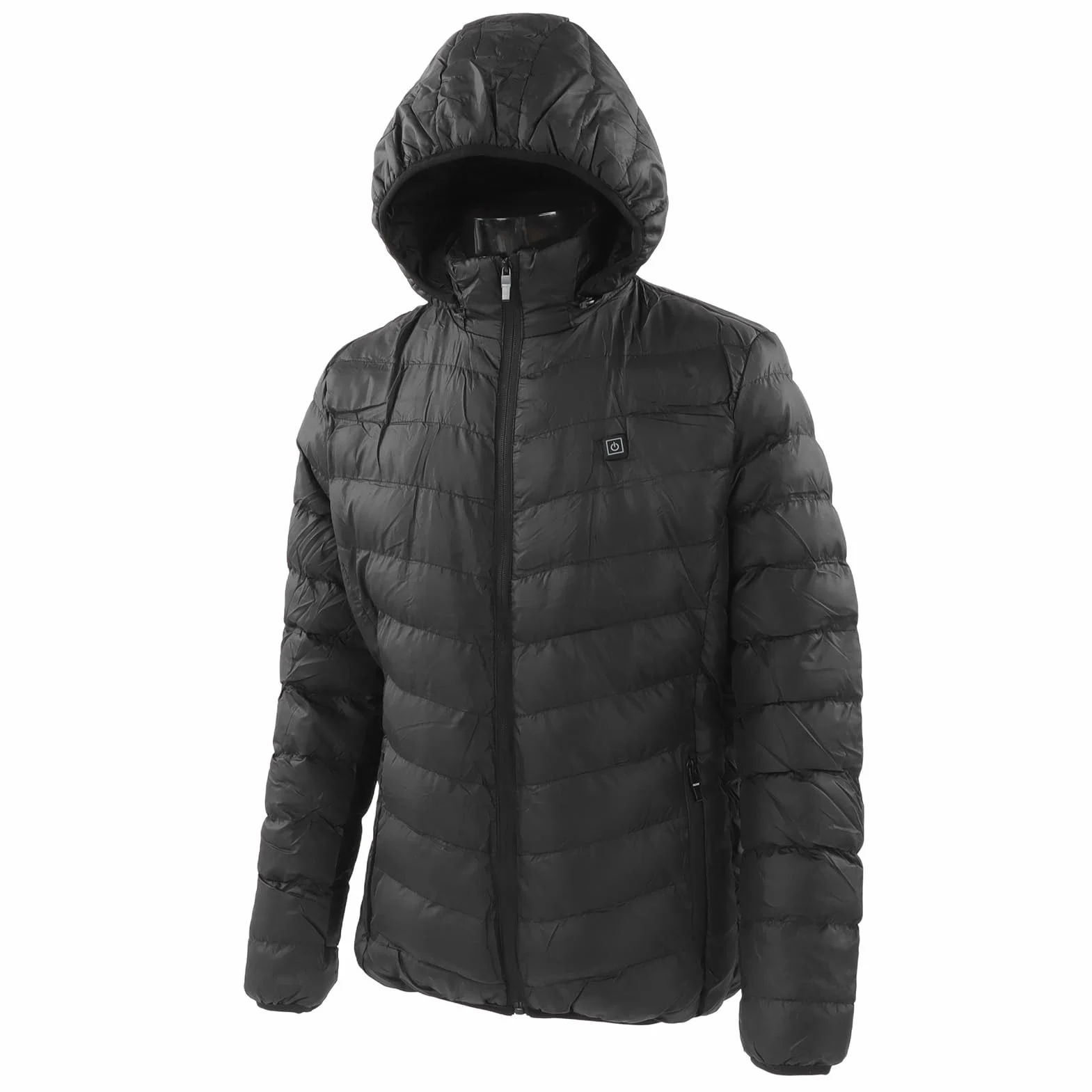 Ogrzewana kurtka, 3 poziomy temperatury, czarna, podgrzewana kurtka do jazdy na nartach