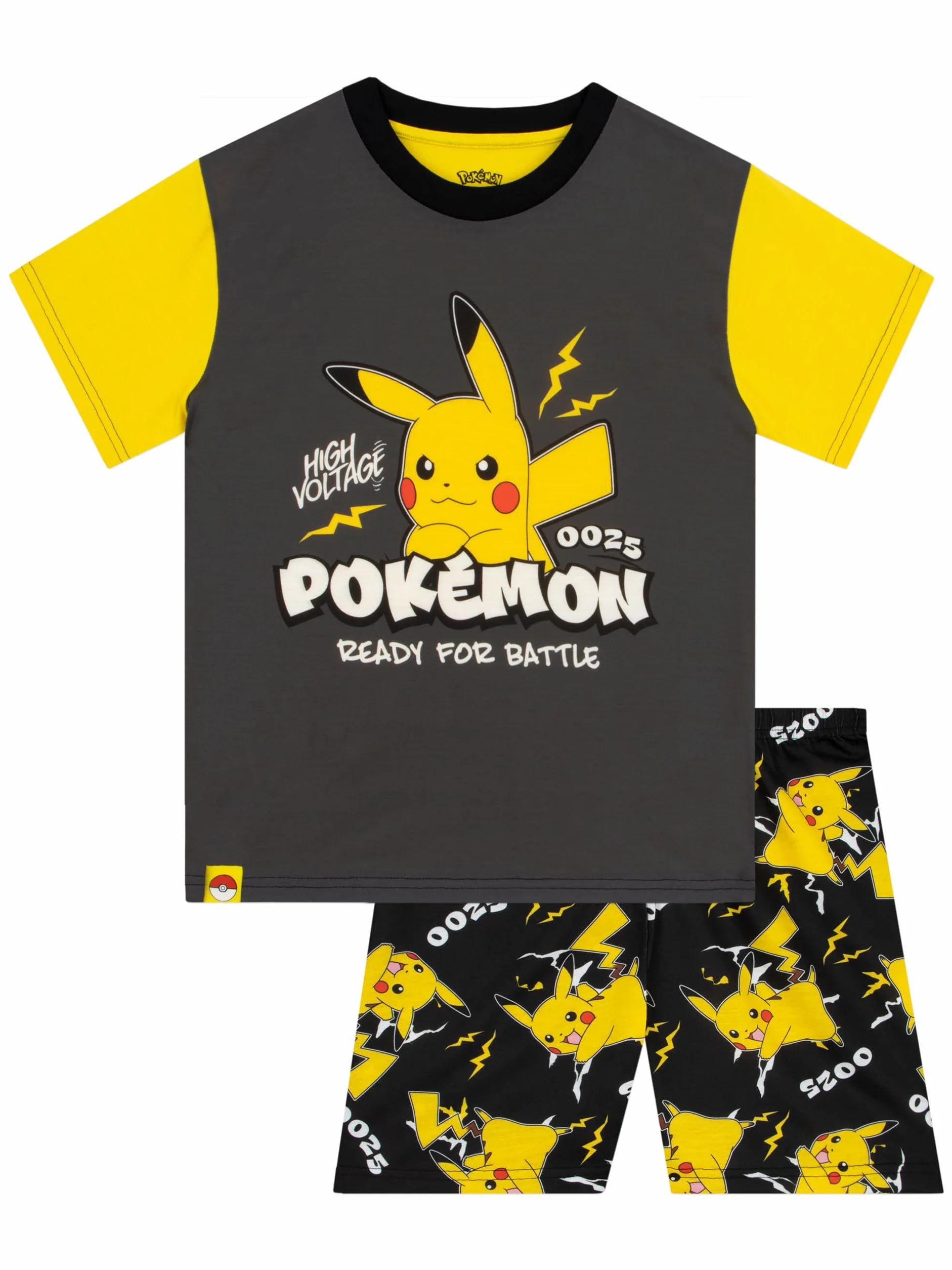 Pokémon Piżama | Piżama Chłopięca Pikachu | Piżama dla Chłopców | Zestaw Krótkiej Piżamy Chłopięcej z Krótkim Rękawem