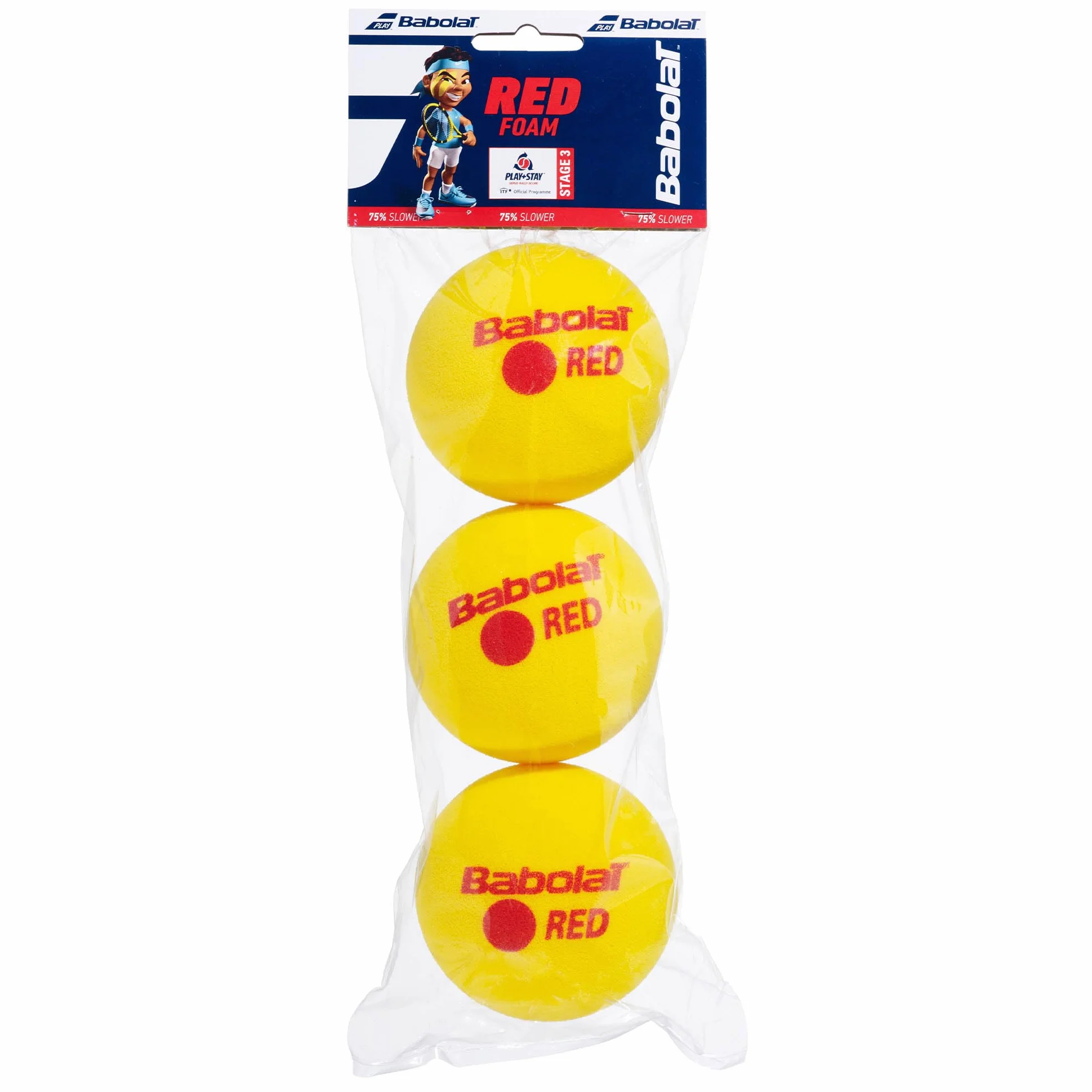 BABOLAT Pianka unisex X3, żółta/czerwona, jeden rozmiar