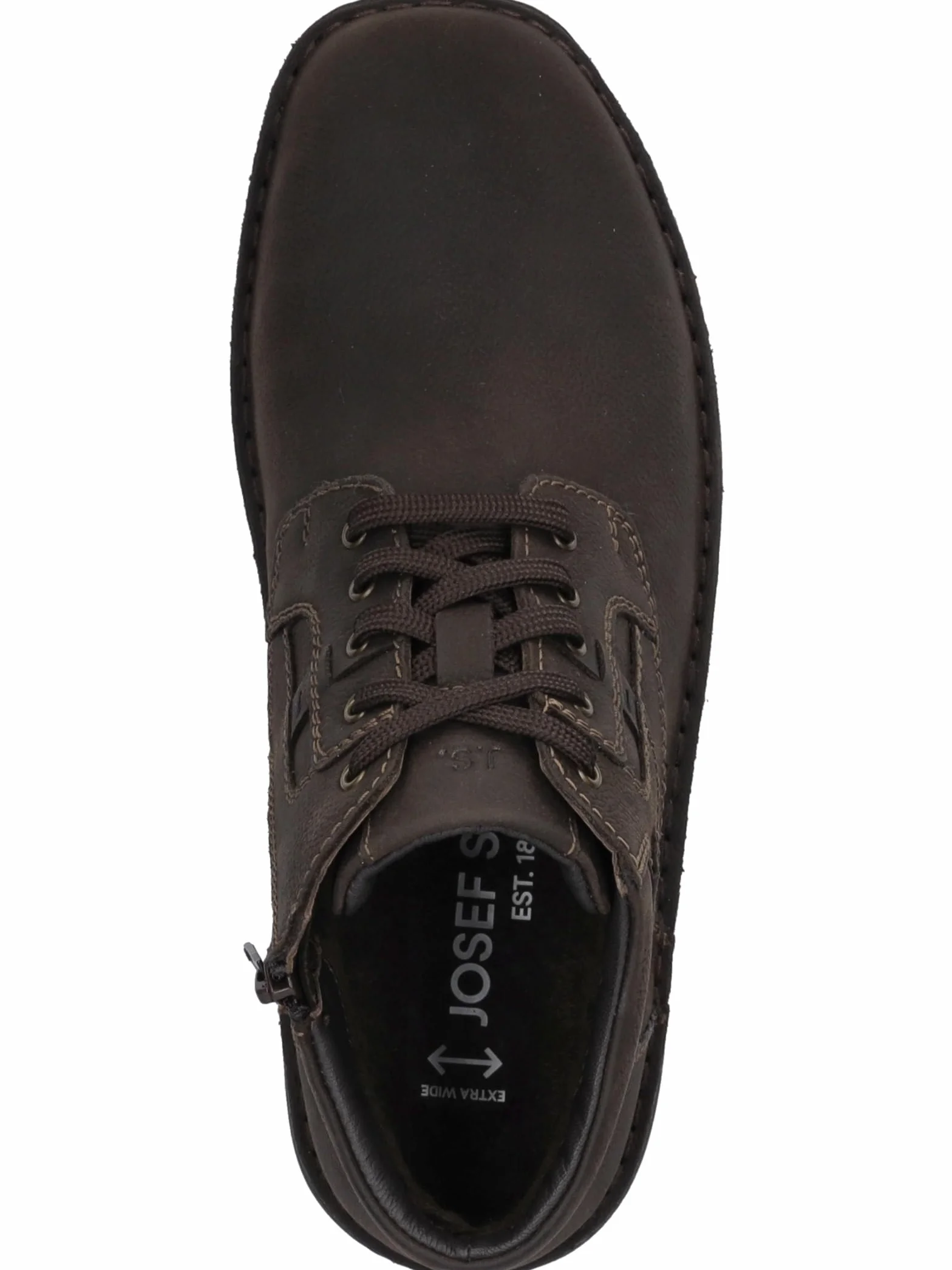 Josef Seibel Męskie buty sznurowane New Anvers 35, szerokość K (bardzo szerokie), wymienna wkładka
