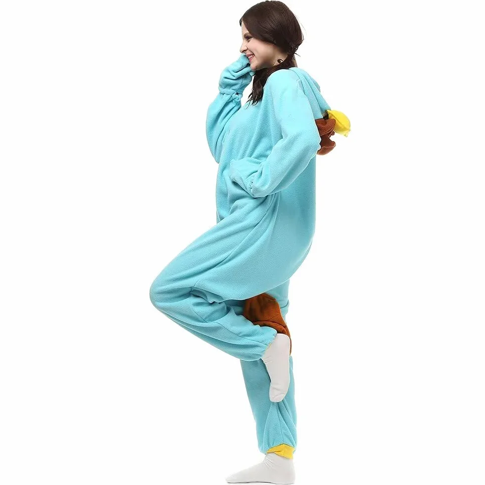 LBJR Erwachsene Cosplay Schlafanzug Tierkostüme Jumpsuit Onesie Nachtwäsche Overall Fasching Karneval Halloween Pyjama