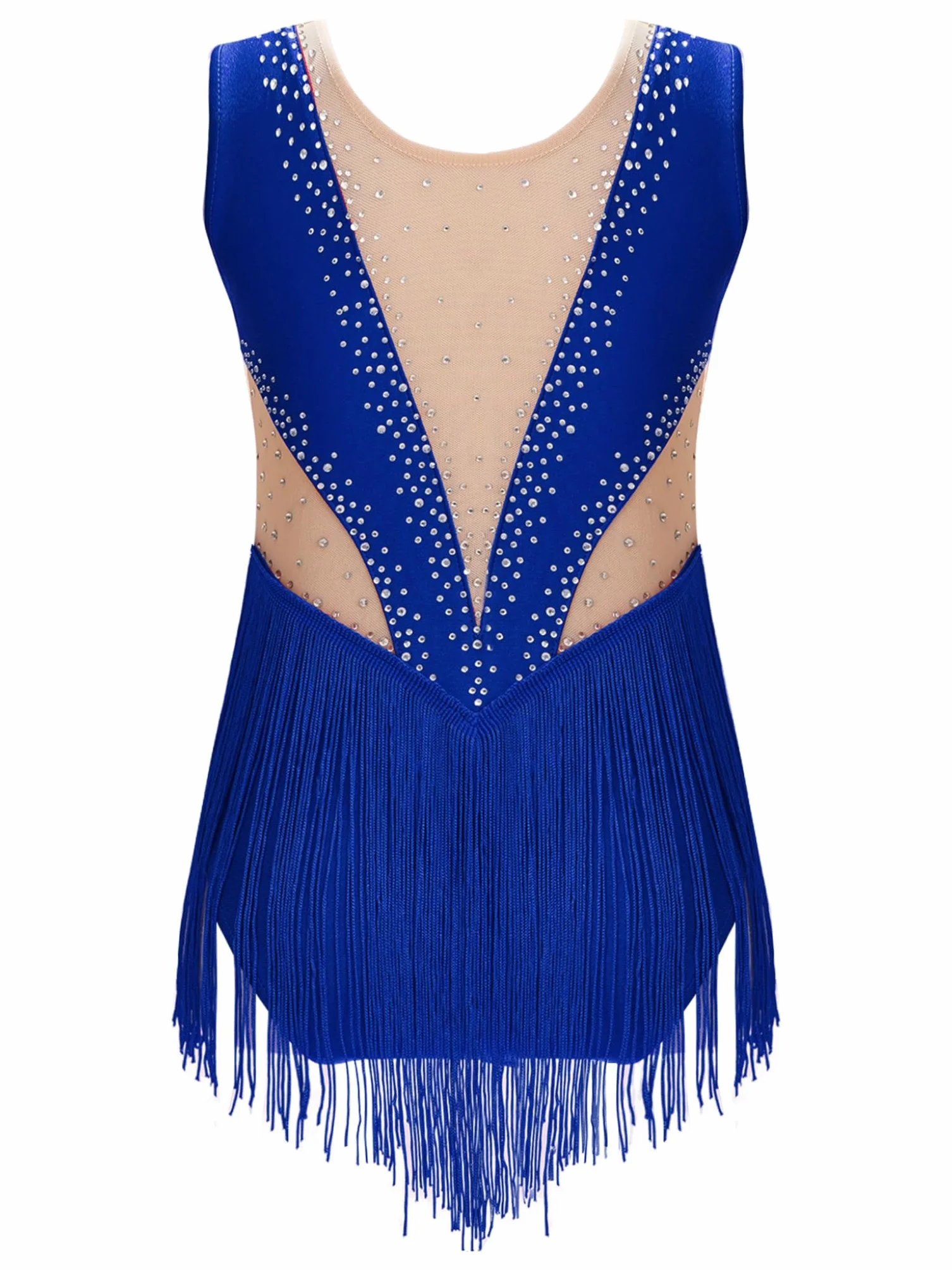 Runhomal Dziewczyna Trykot gimnastyka rytmiczna zawody Rhinestone Strój bez rękawów Dziecko Leotard Łyżwiarstwo figurowe Balet Joga Performance