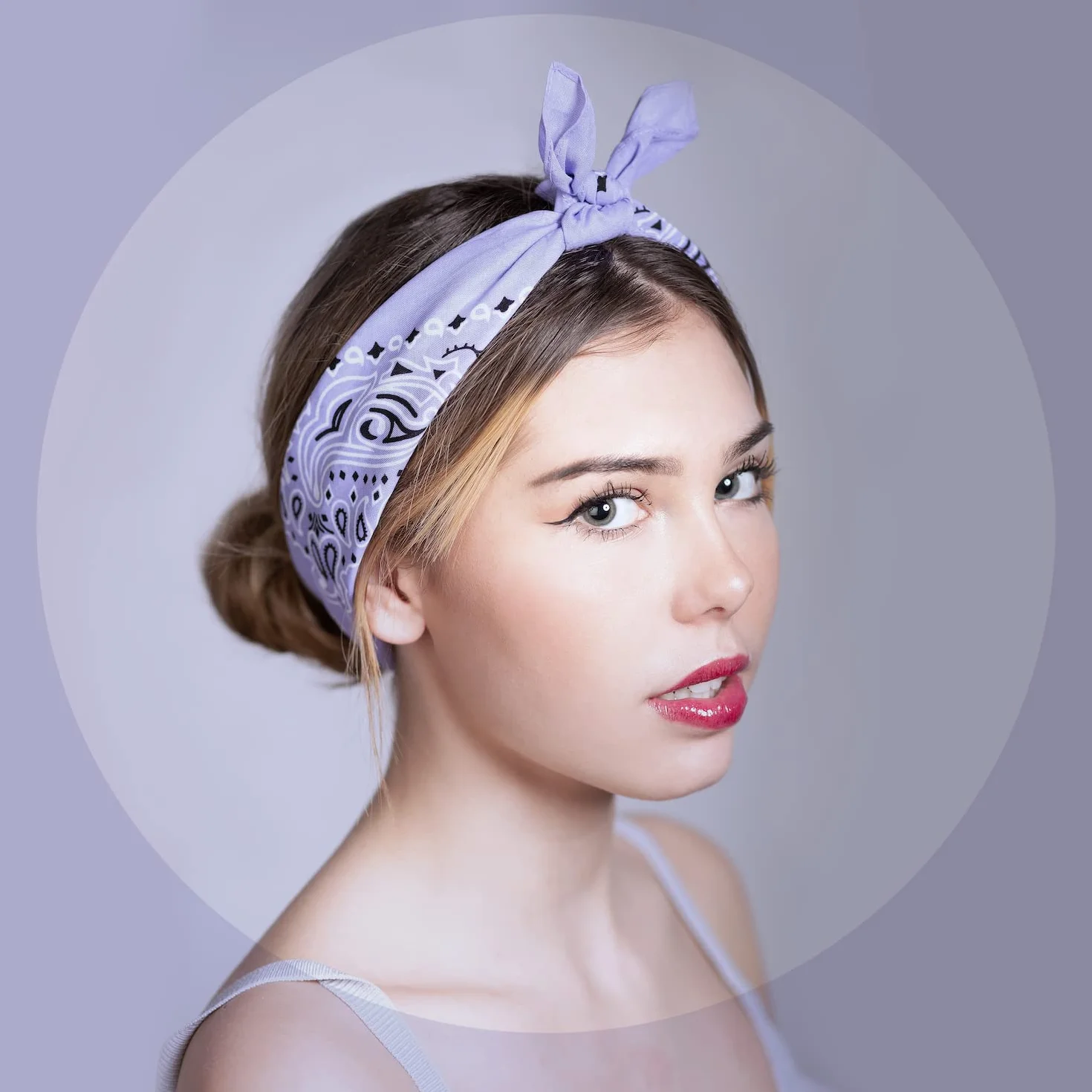 ...KARL LOVEN Bandana 100% bawełna jakość premium dla kobiet i mężczyzn, chusta na szyję, chusta na głowę, oryginalny wzór Paisley, nakrycie głowy, szal na nadgarstek, głowa, rowerzysta