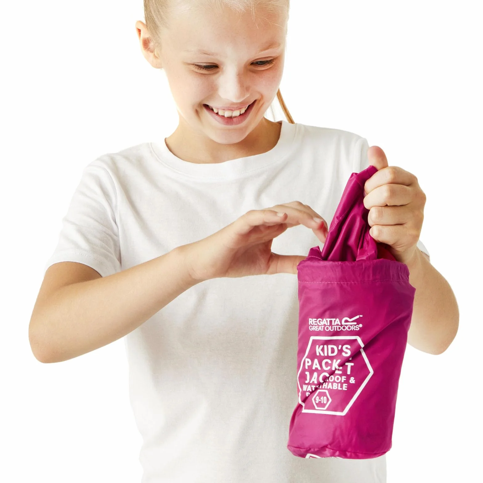 Kurtka Regatta Unisex Kids Pack-It III wodoodporna, składana kurtka turystyczna