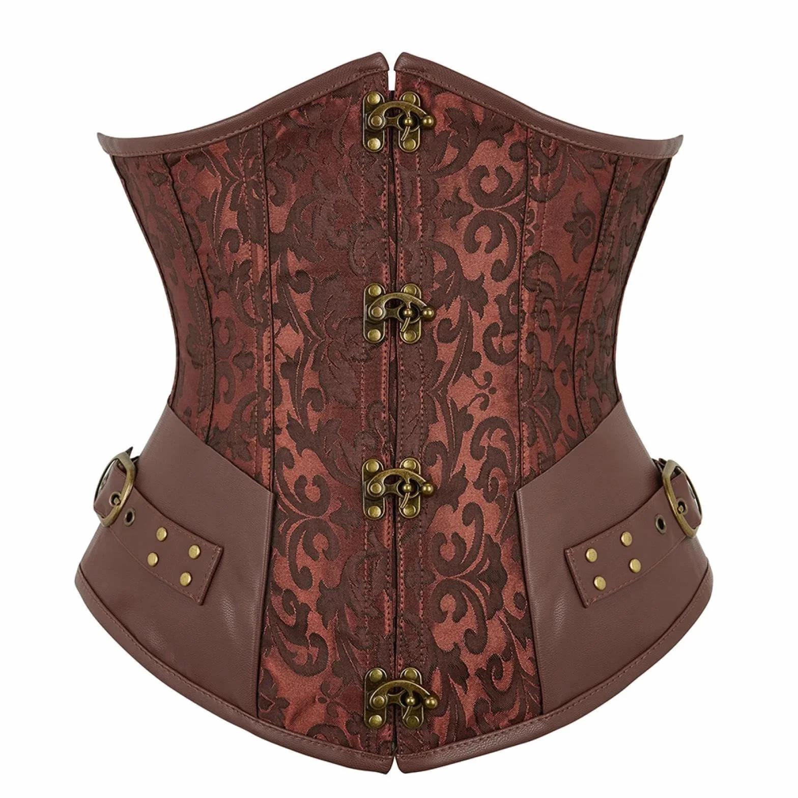 Bielizna i bielizna damska gotycki gorset seksowny steampunk gorset odzież zapinana na zamek sukienka vintage koronkowy retro overbust czarny czerwony