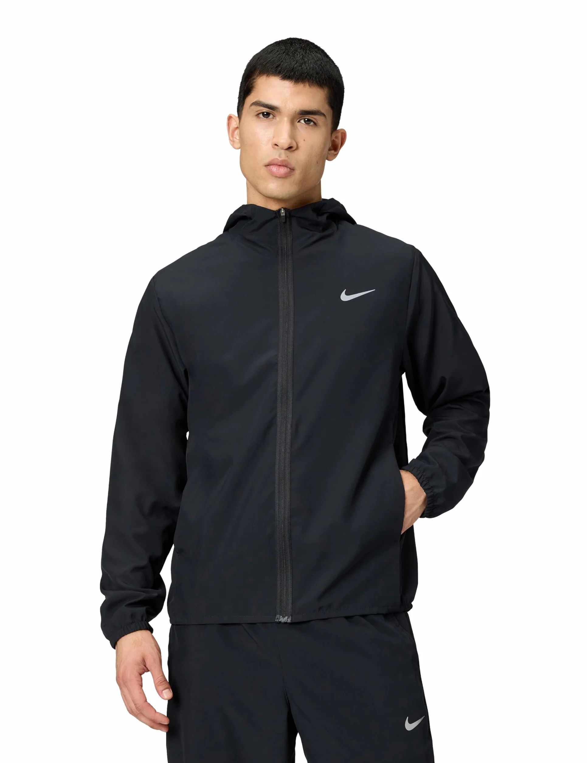 Nike Men's Kurtka M Nk Df Form Hd Jkt, Czarny/Odblaskowy Silv, FB7482-010, M