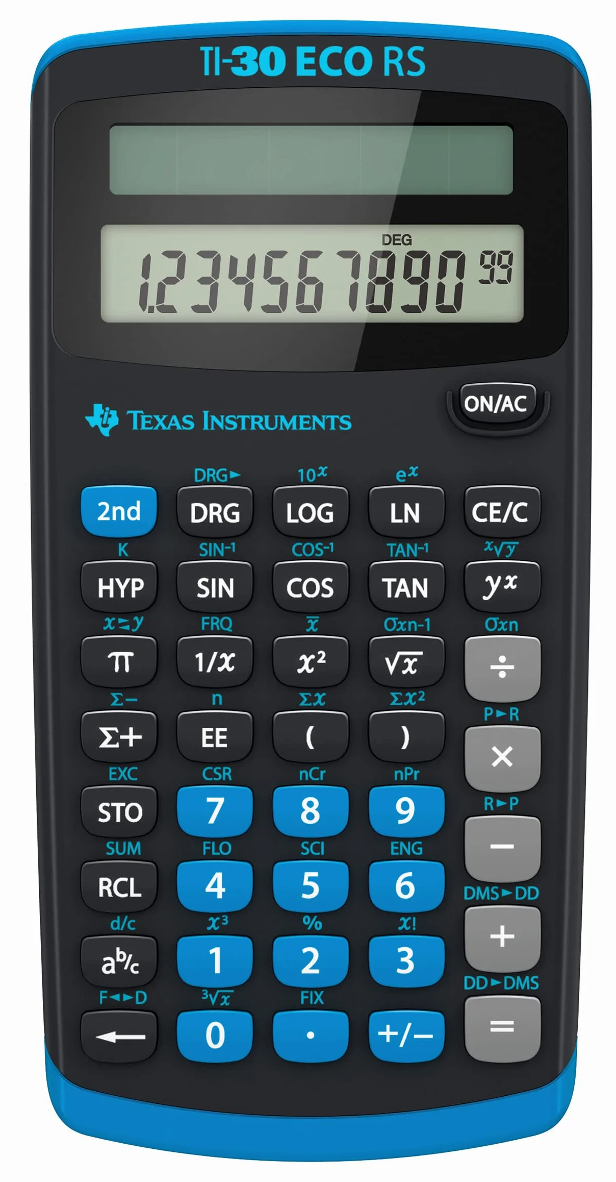 Texas Instruments TI-30 ECO RS Kalkulator Solarowy, Czarny, 10-cyfrowy