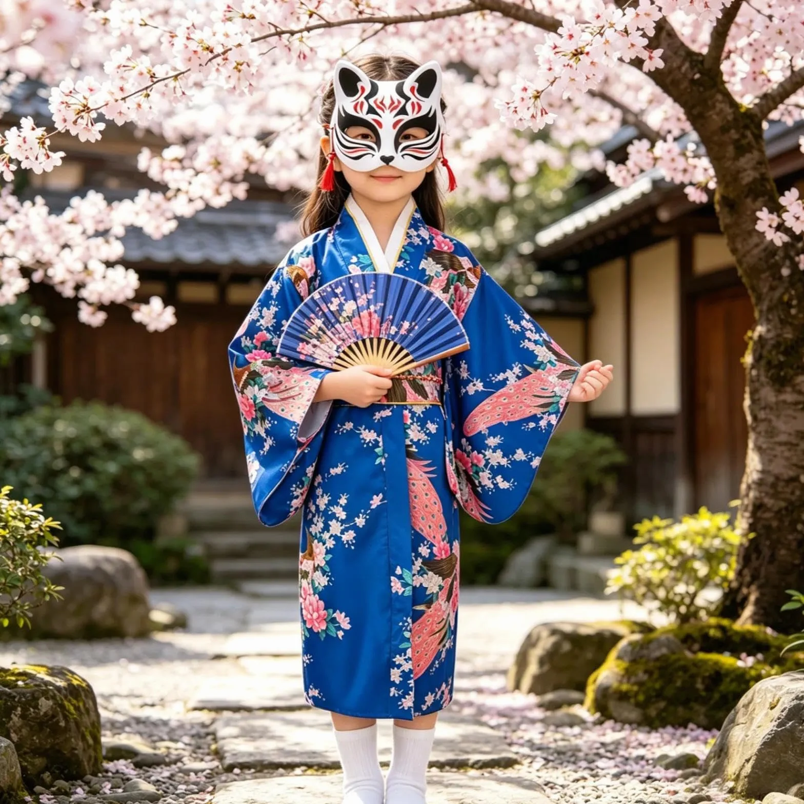 Dzieci Yukata vintage japoński styl - dziewczęca kimono sukienka dziecięca tradycyjna odzież jedwabna tkanina szlafrok odzież ślubna impreza performance sukienka