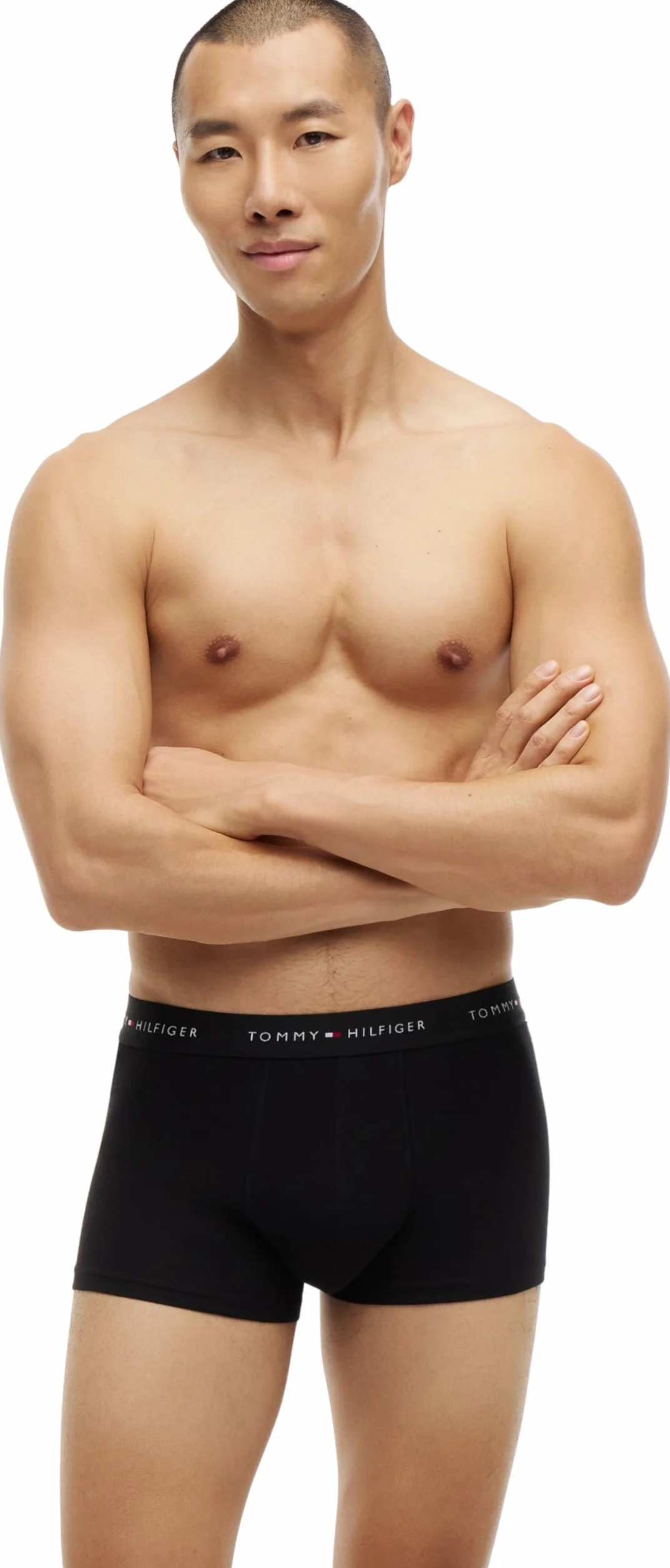 Tommy Hilfiger Męskie 3-pak kąpielówek z paskiem z logo, Czarny (czarny/czarny/czarny), XXL