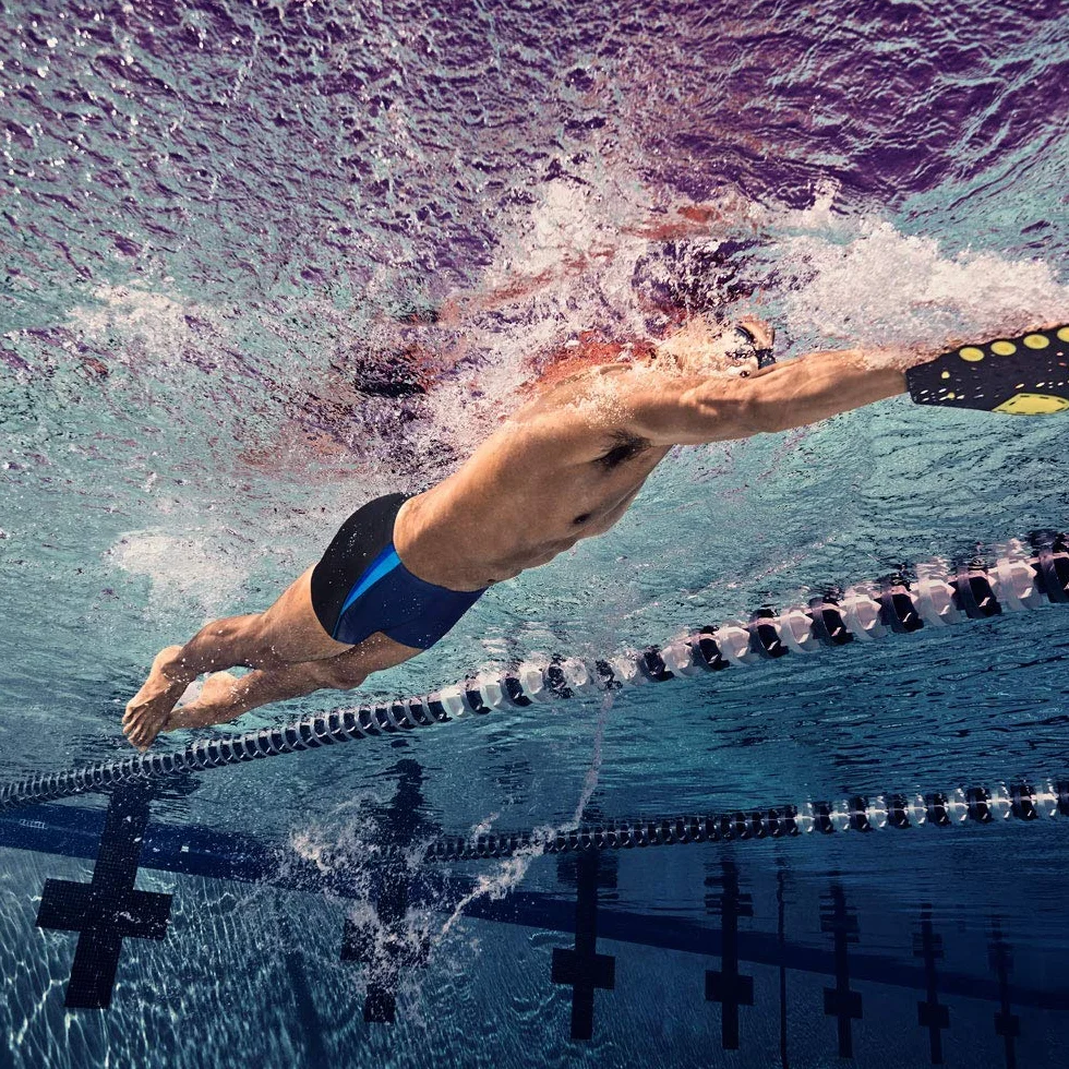 Speedo Fitness Splice Powerflex Eco Square Leg kostium kąpielowy