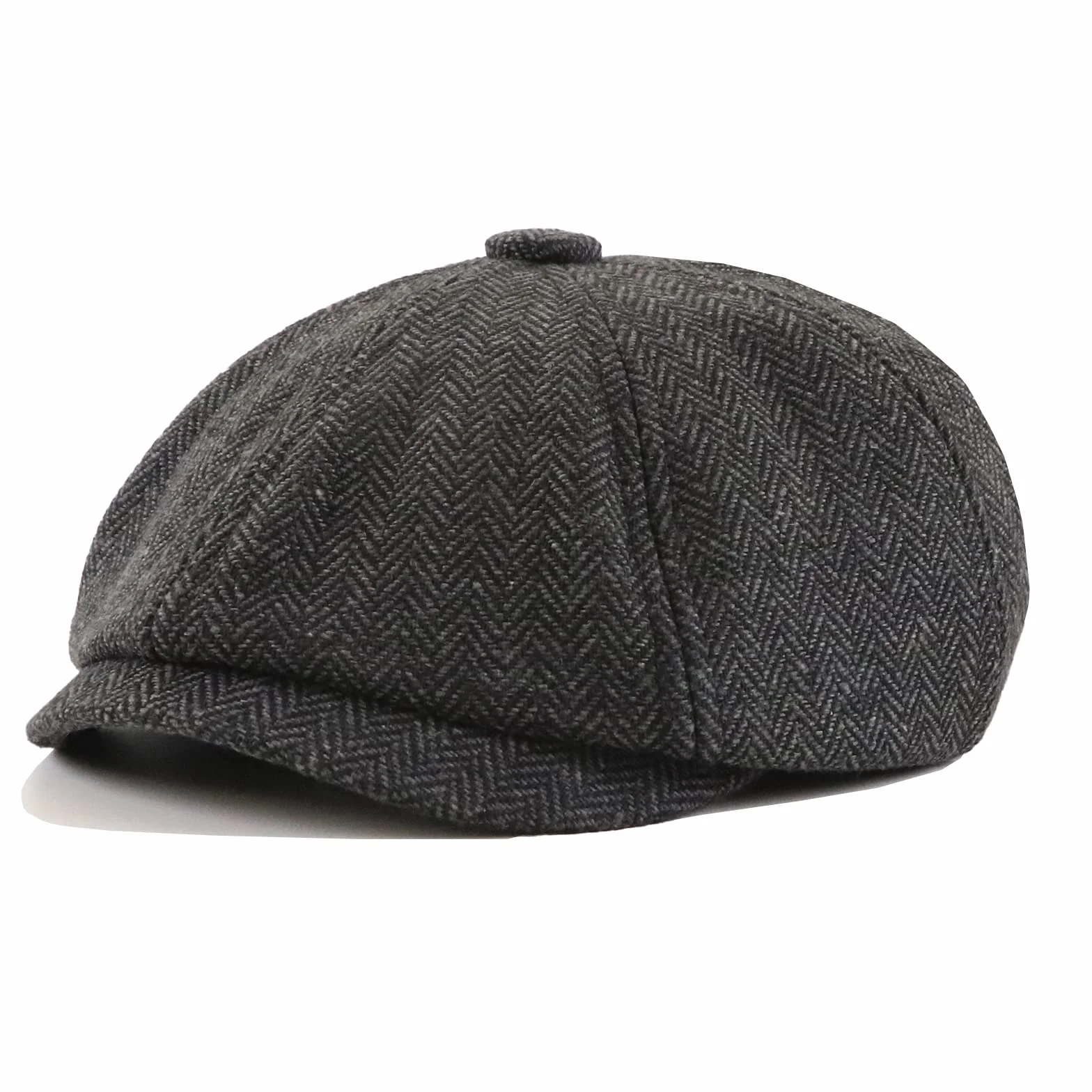 Zimowa płaska czapka męska, czapka beanie typu jodełka, czapka beret Oomo w jodełkę, irlandzka czapka Baker Boy płaska czapka gazeciarza czapka