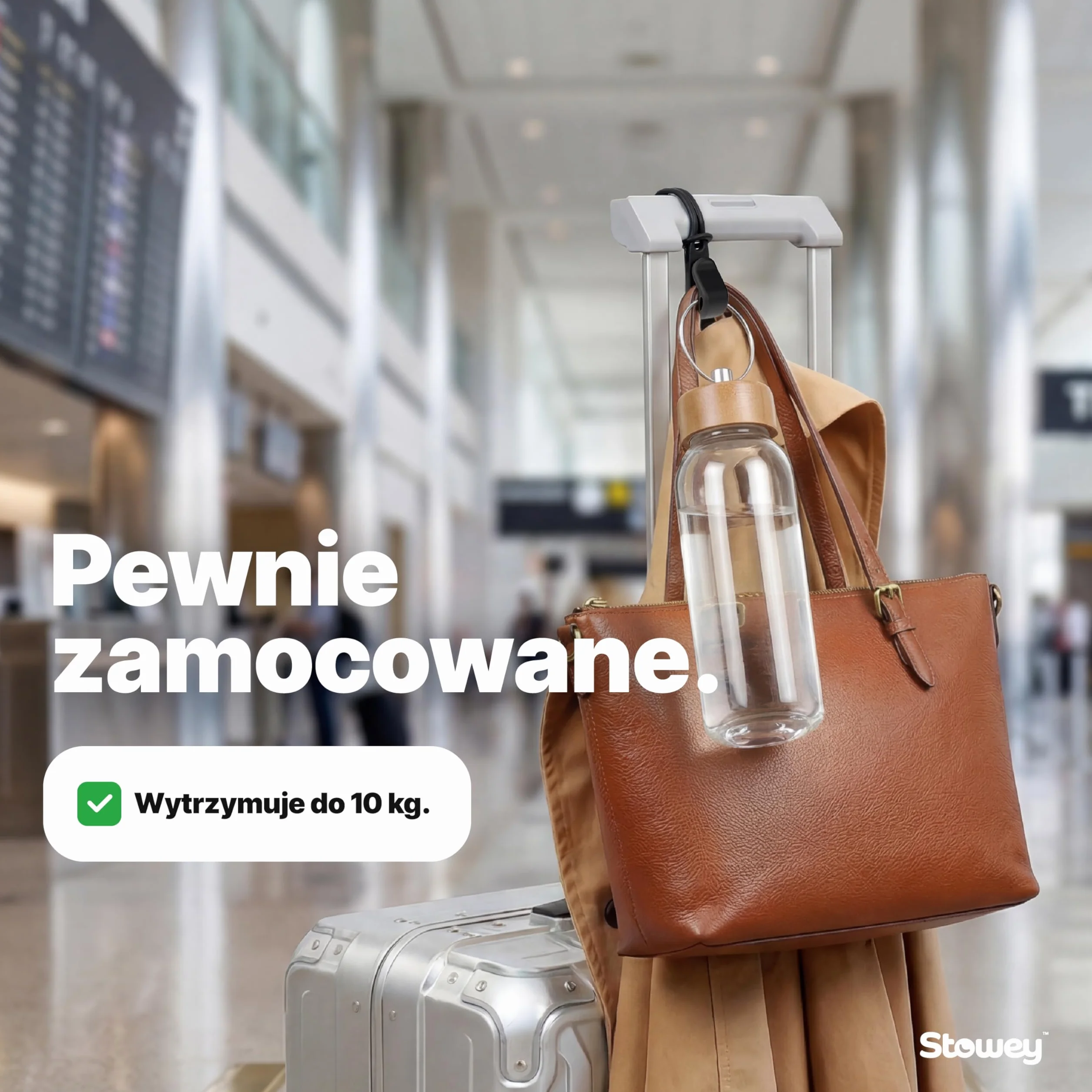 Luggage Hook Haczyki do walizki na kurtkę i torbę (2 szt.) – przydatne haczyki podróżne utrzymują akcesoria podróżne do 10 kg, fajny prezent dla osób podróżujących i stewardessy, 2 sztuki w opakowaniu